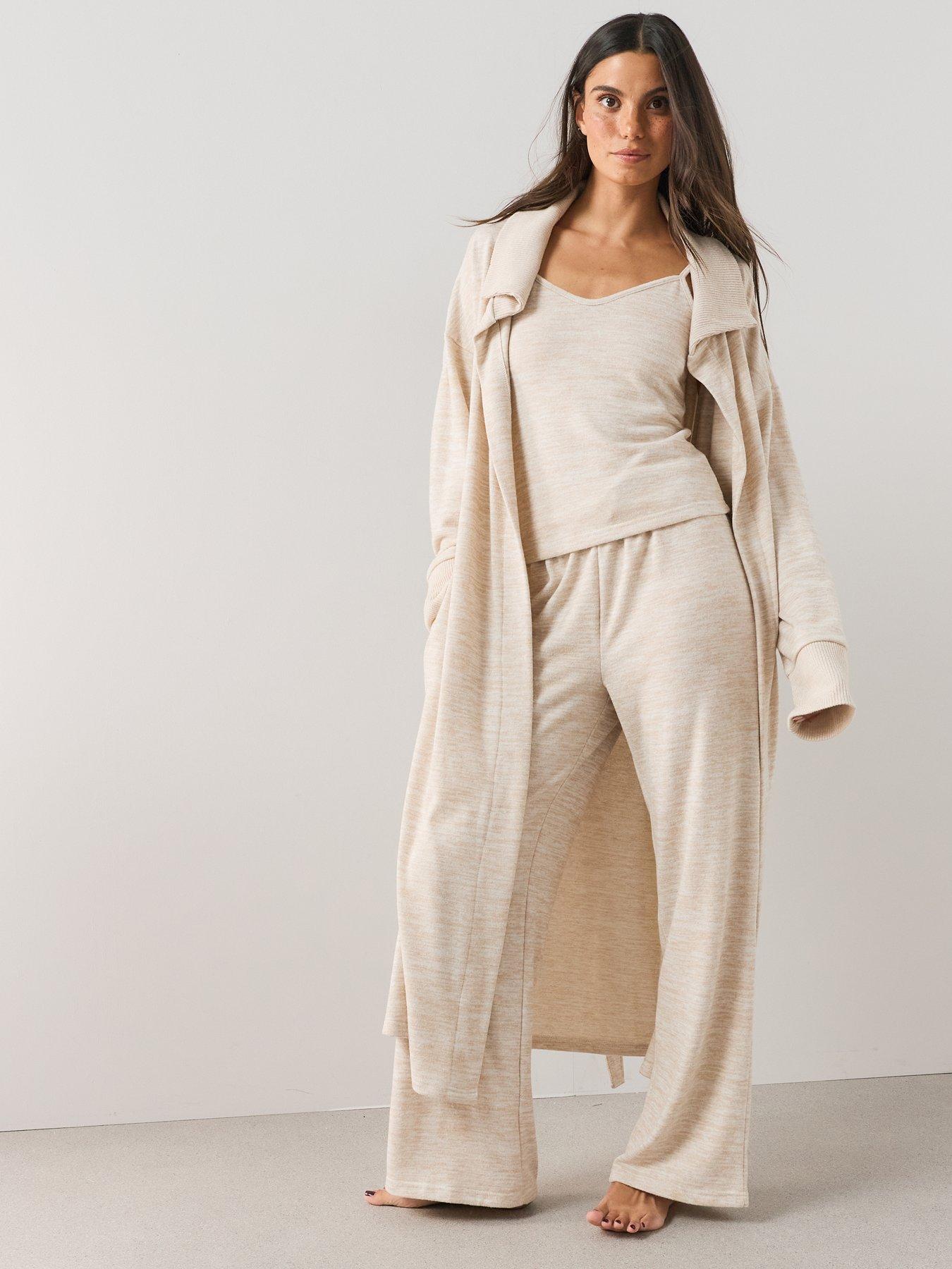 Image 3 of 7 of The Very Collection Knit Loungewear Set - Beige