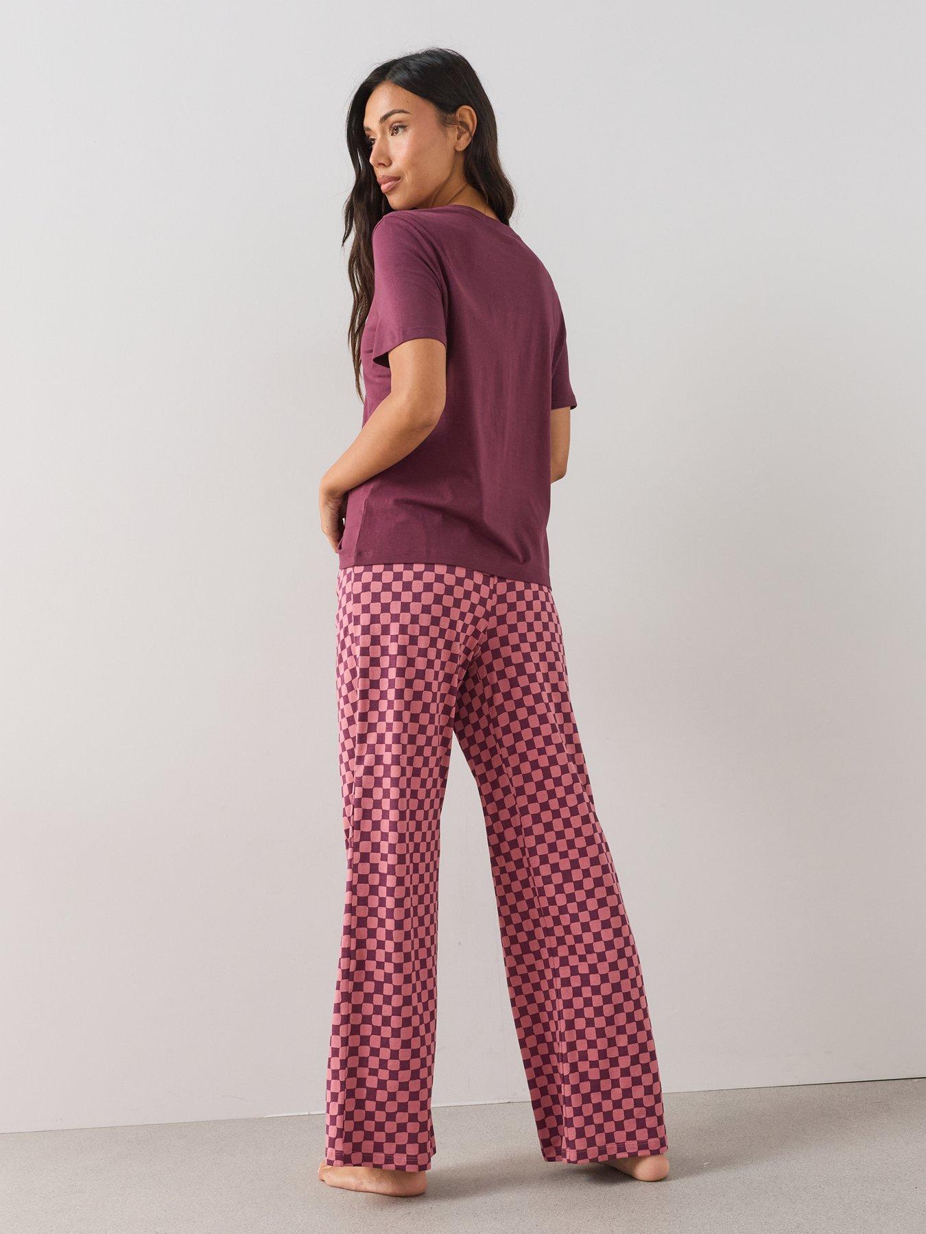 Image 2 of 6 of The Very Collection Short Sleeve Martini Tshirt And Wide Leg Pyjama Set