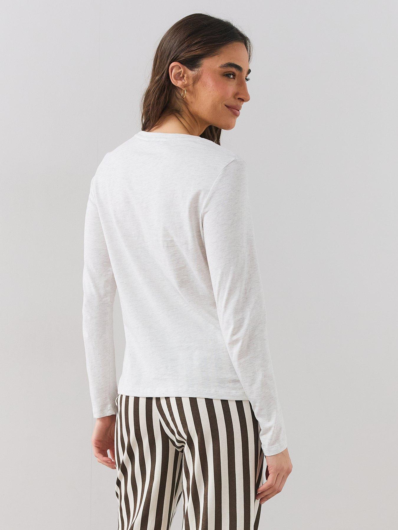Image 2 of 6 of The Very Collection Womens Breakfast Print Wide Leg Pyjama Set - Beige