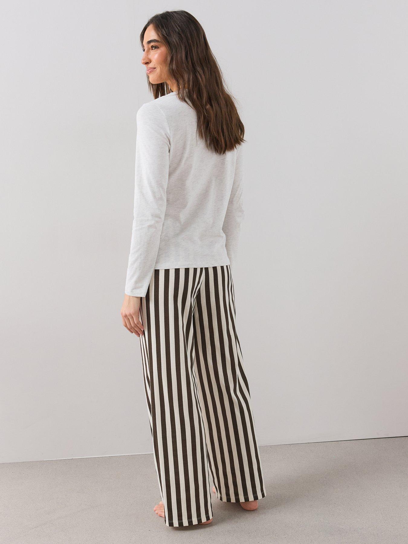Image 6 of 6 of The Very Collection Womens Breakfast Print Wide Leg Pyjama Set - Beige