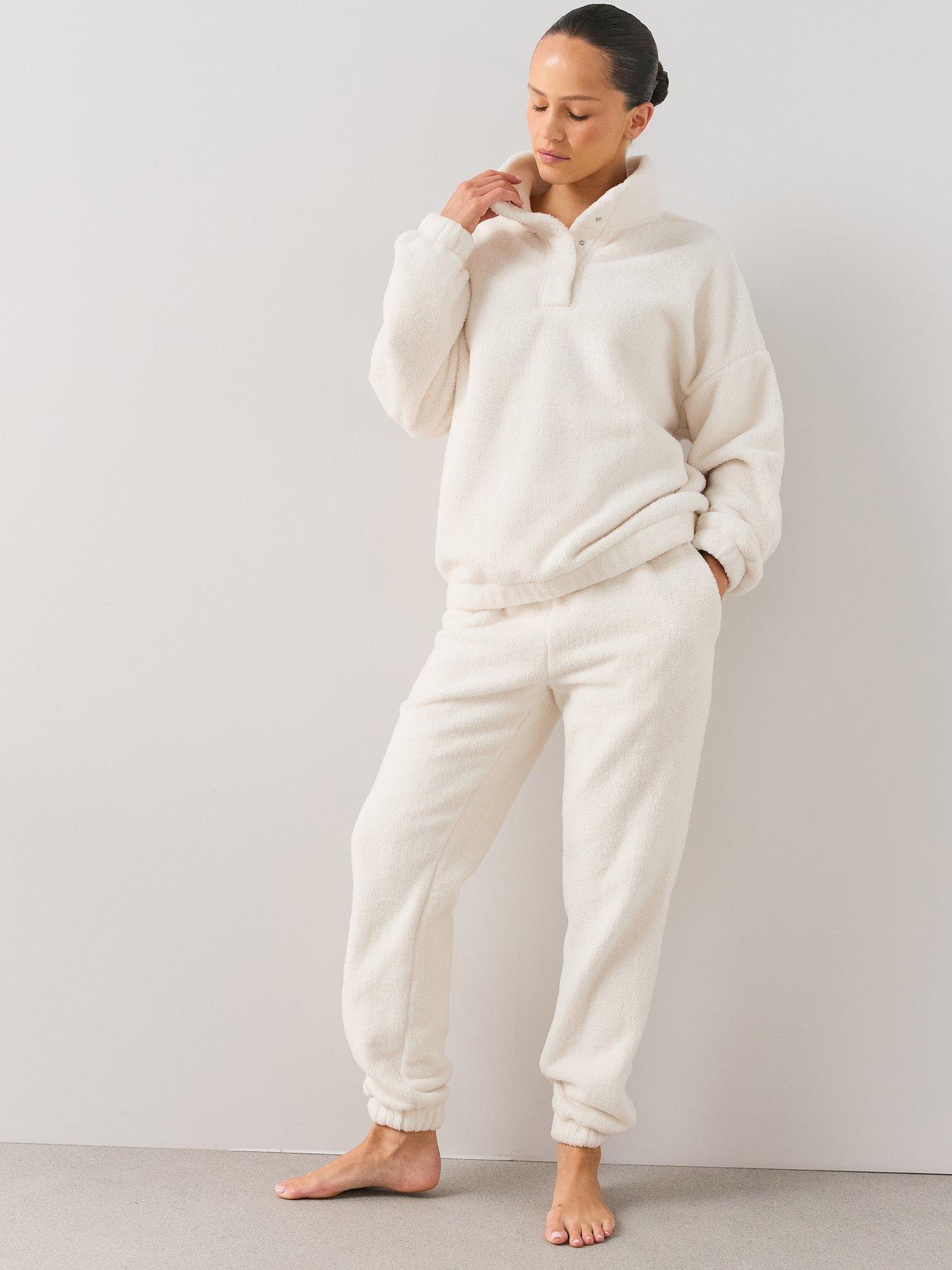 The Very Collection Funnel Neck Borg And Jogger Loungewear Set