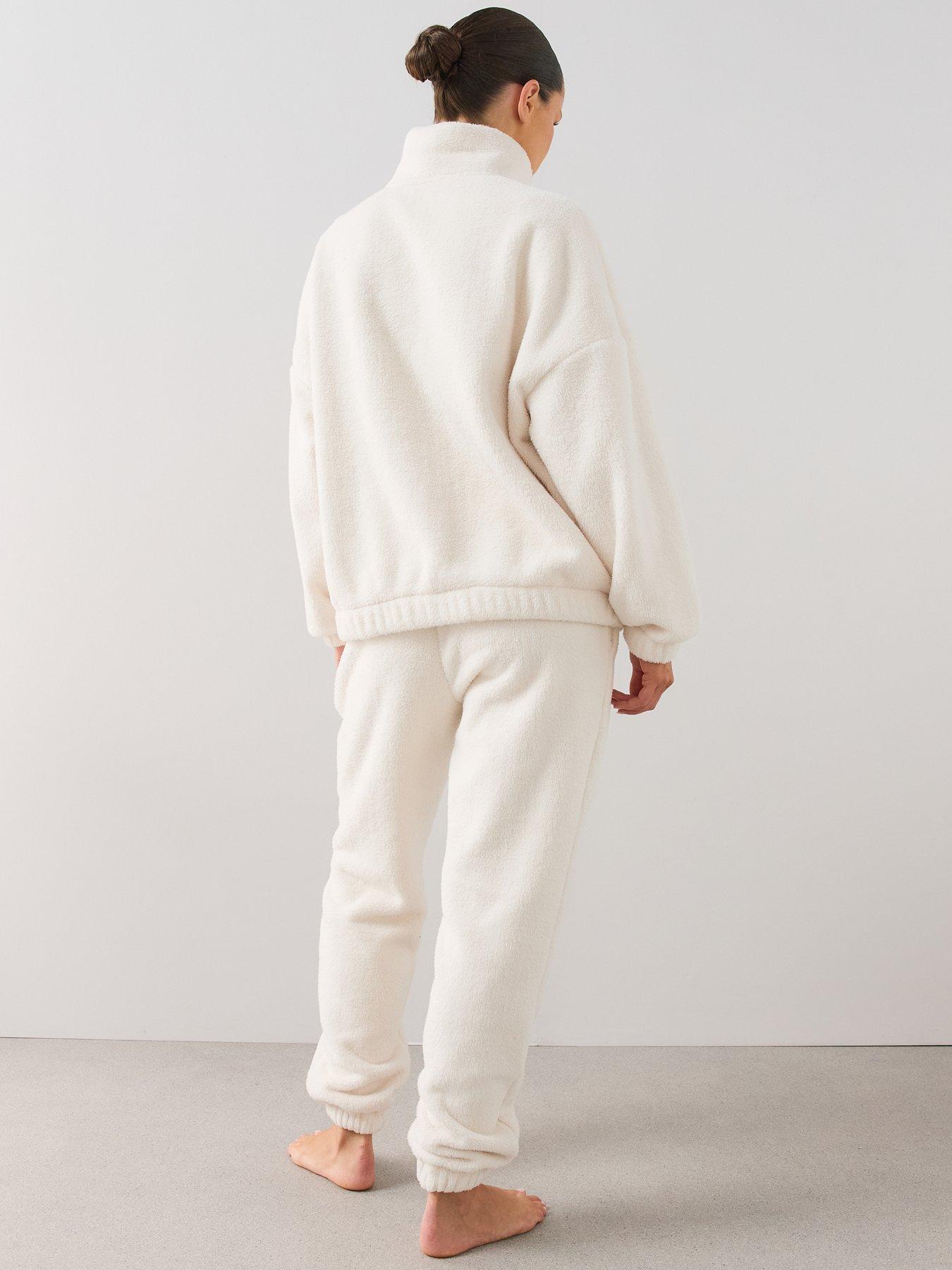 Image 2 of 7 of The Very Collection Funnel Neck Borg And Jogger Loungewear Set