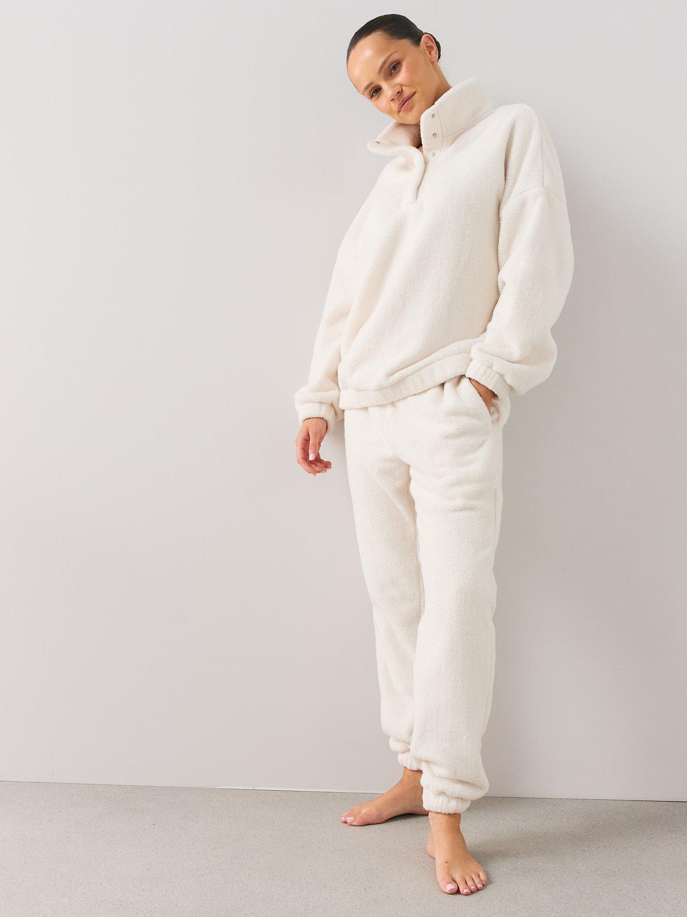Image 6 of 7 of The Very Collection Funnel Neck Borg And Jogger Loungewear Set