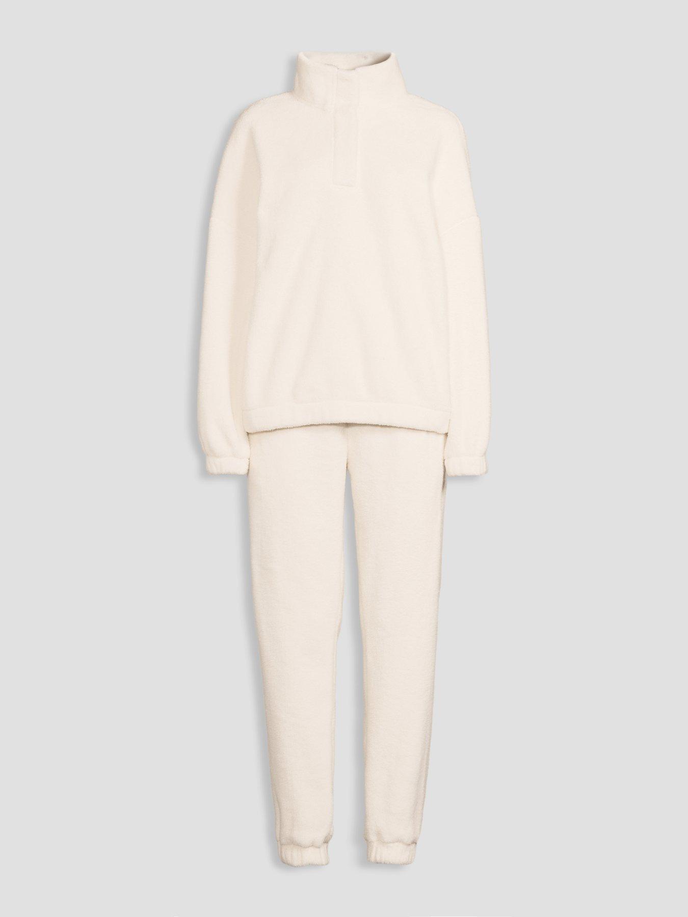 Image 7 of 7 of The Very Collection Funnel Neck Borg And Jogger Loungewear Set