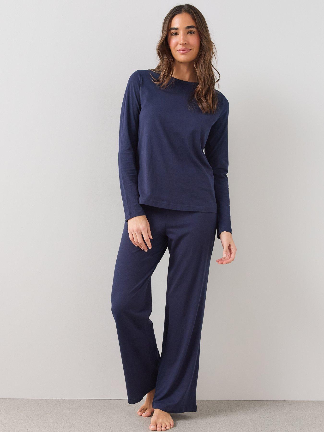 Image 4 of 7 of The Very Collection 2 Pack Cotton Rich Pyjama Set - Navy/animal