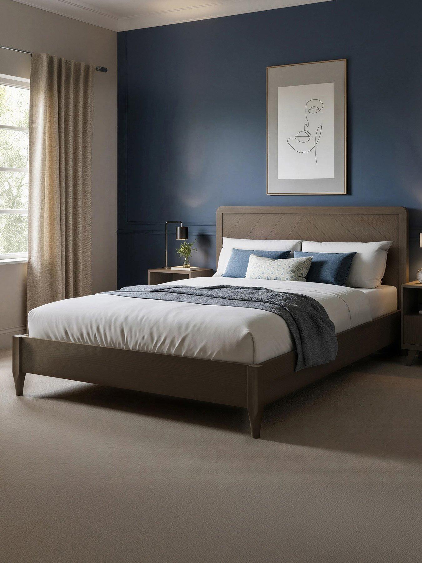 XR Living Clara Wooden Shadow Ottoman Storage Bed - Oak