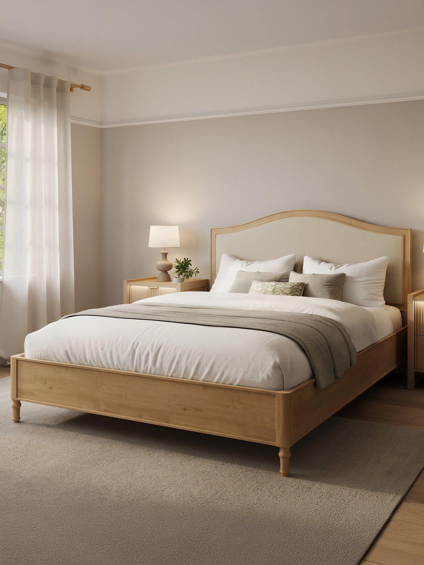 Image 1 of 7 of XR Living Emy French Style Wooden Shadow Ottoman Storage Bed&nbsp;- Oak/natura