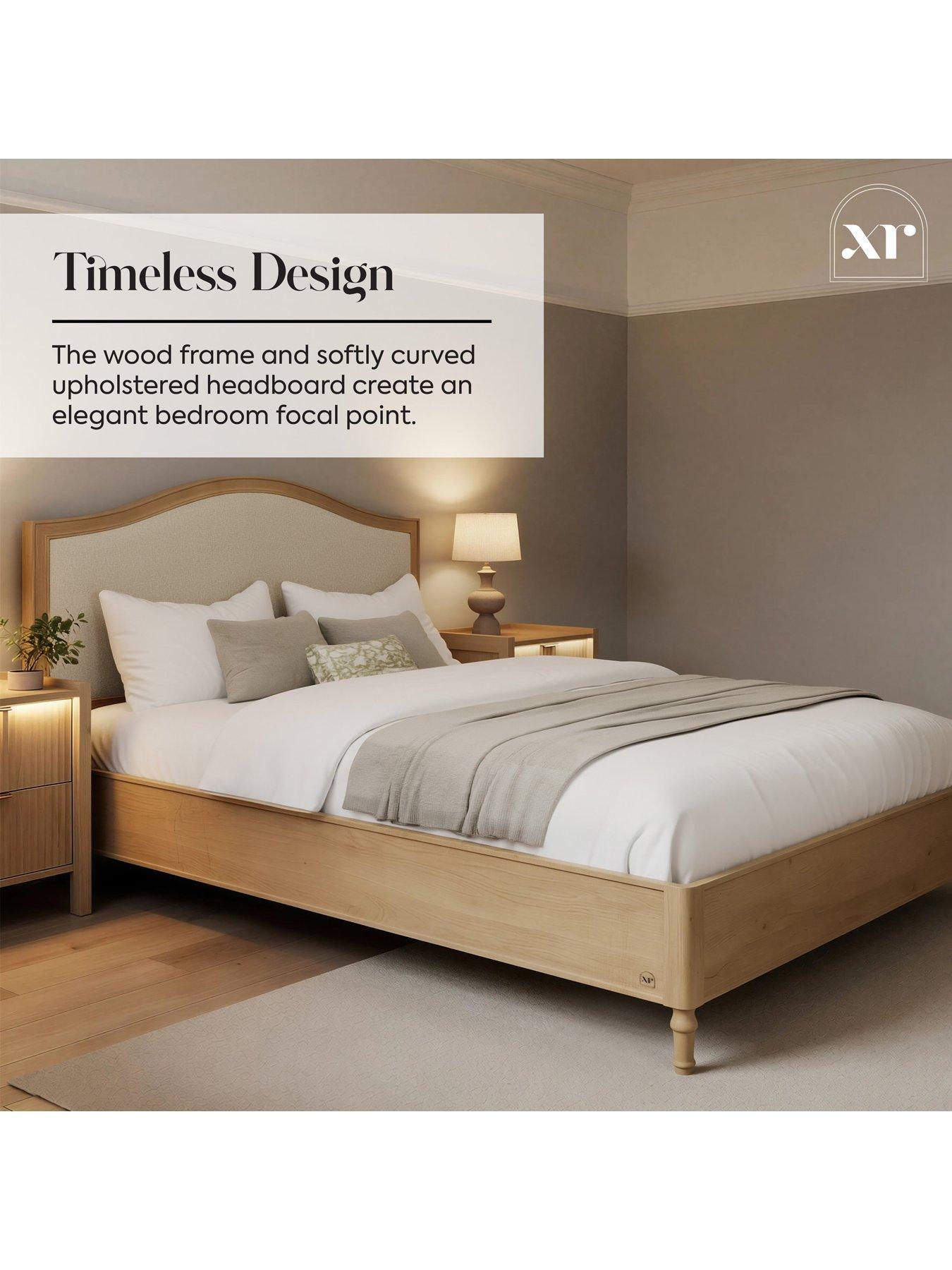 Image 3 of 7 of XR Living Emy French Style Wooden Shadow Ottoman Storage Bed&nbsp;- Oak/natura