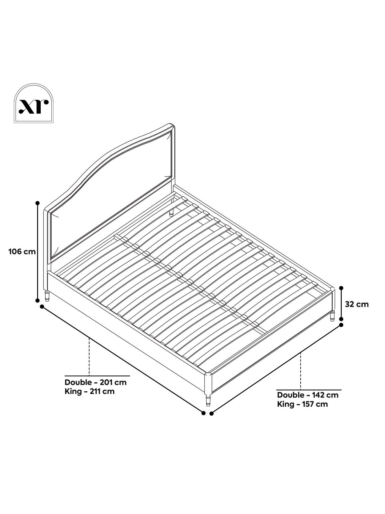 Image 7 of 7 of XR Living Emy French Style Wooden Shadow Ottoman Storage Bed&nbsp;- Oak/natura