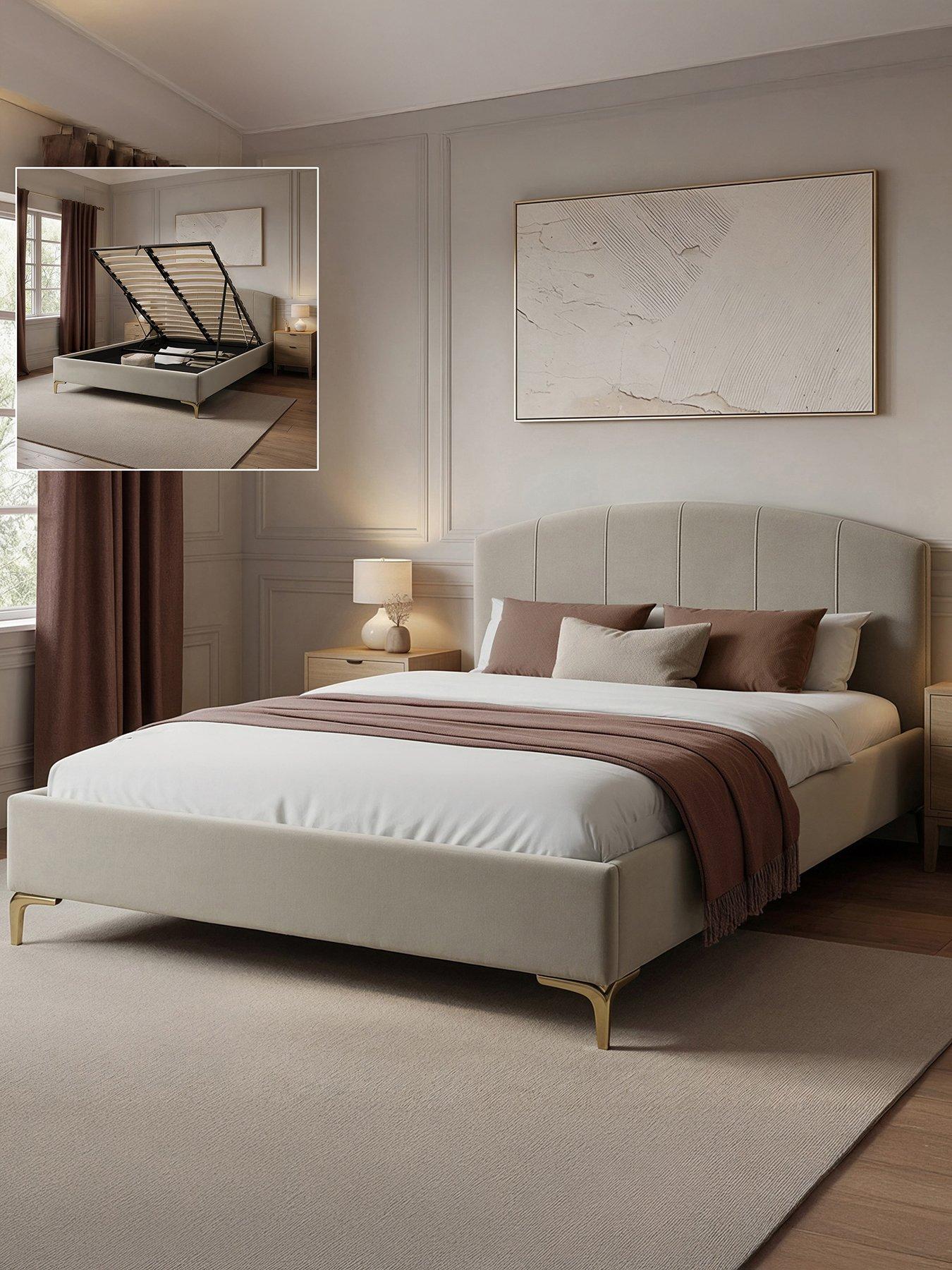Image 1 of 7 of XR Living Avery Shadow Ottoman Bed- Natural Stone&nbsp;