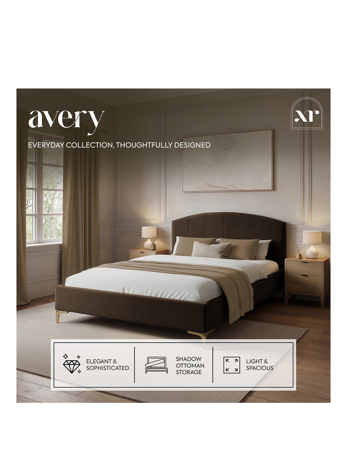 Image 2 of 7 of XR Living Avery Shadow Ottoman Bed - Brown Mocha - Double