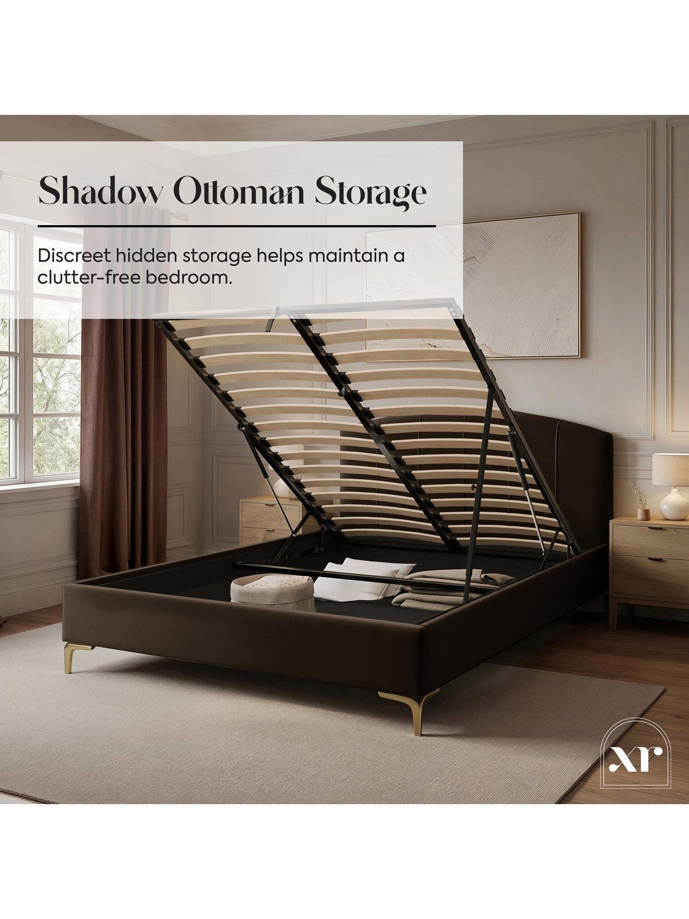 Image 5 of 7 of XR Living Avery Shadow Ottoman Bed - Brown Mocha - Double