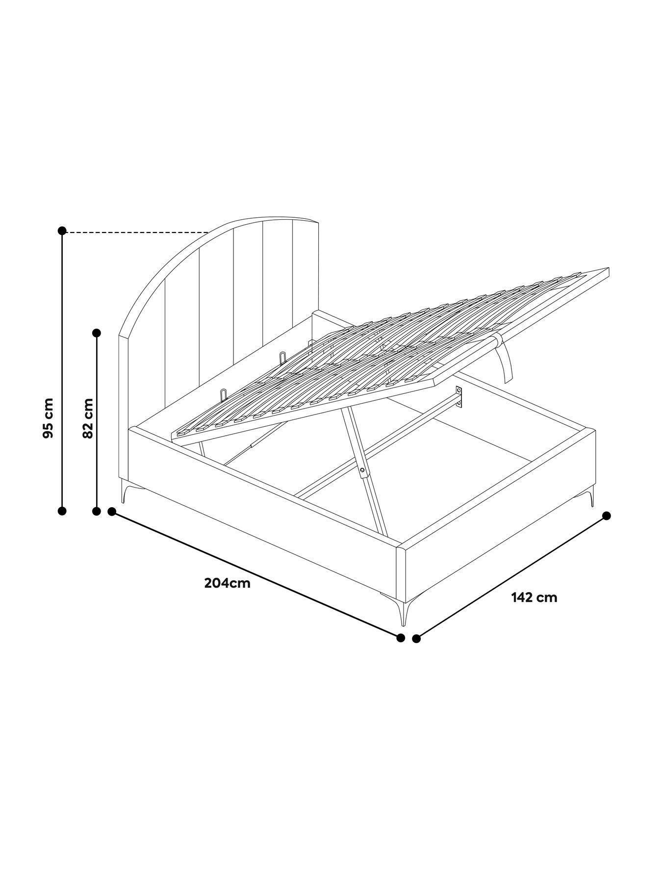 Image 7 of 7 of XR Living Avery Shadow Ottoman Bed - Brown Mocha - Double