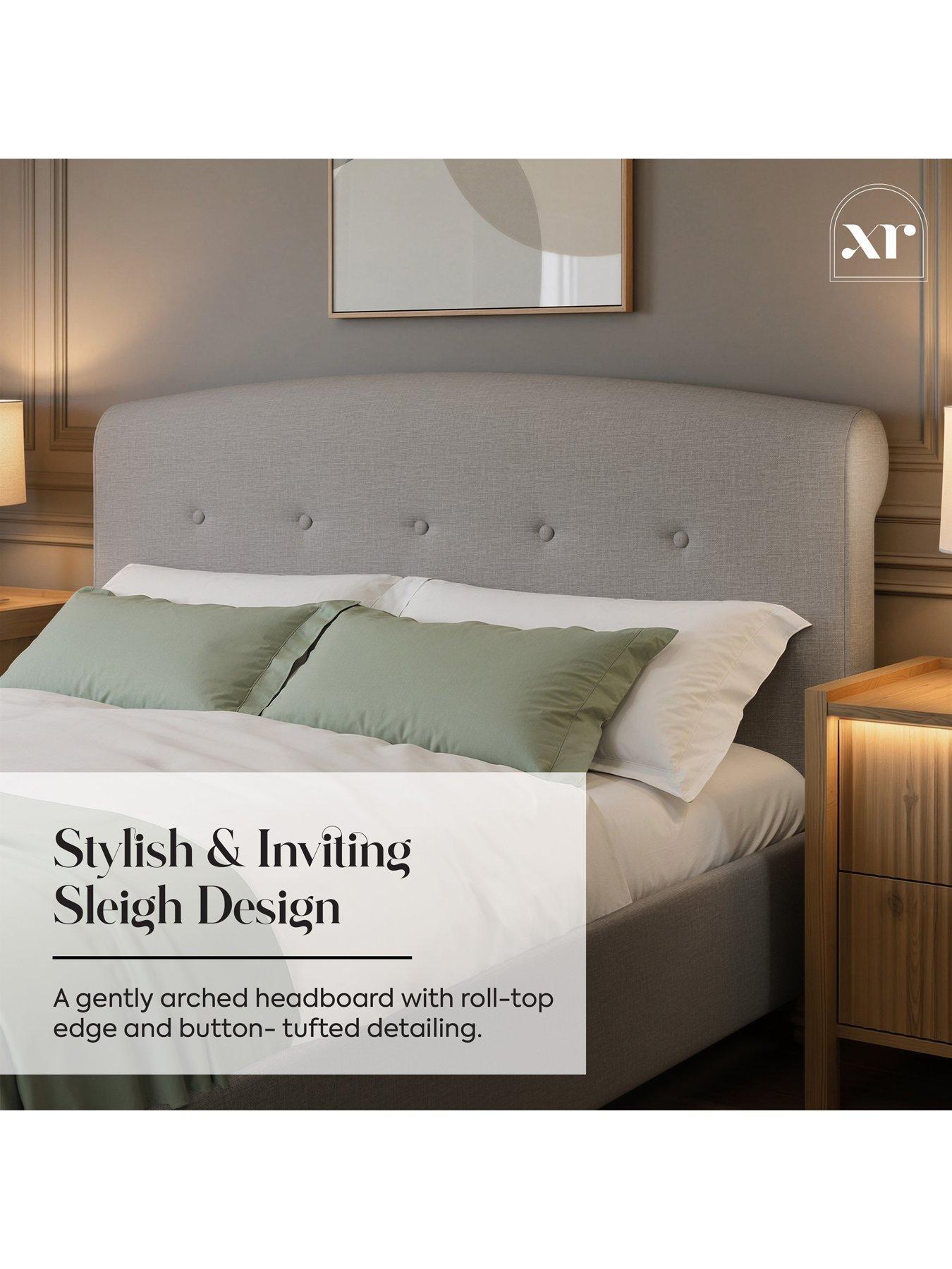 Image 3 of 7 of XR Living Camille Sleigh Shadow Ottoman Bed -&nbsp;Grey