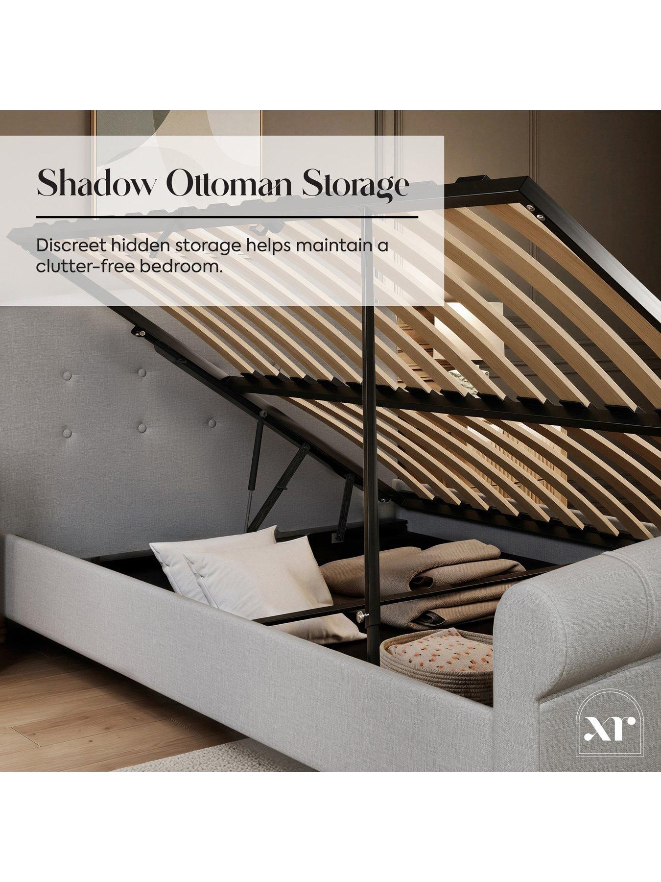 Image 5 of 7 of XR Living Camille Sleigh Shadow Ottoman Bed -&nbsp;Grey