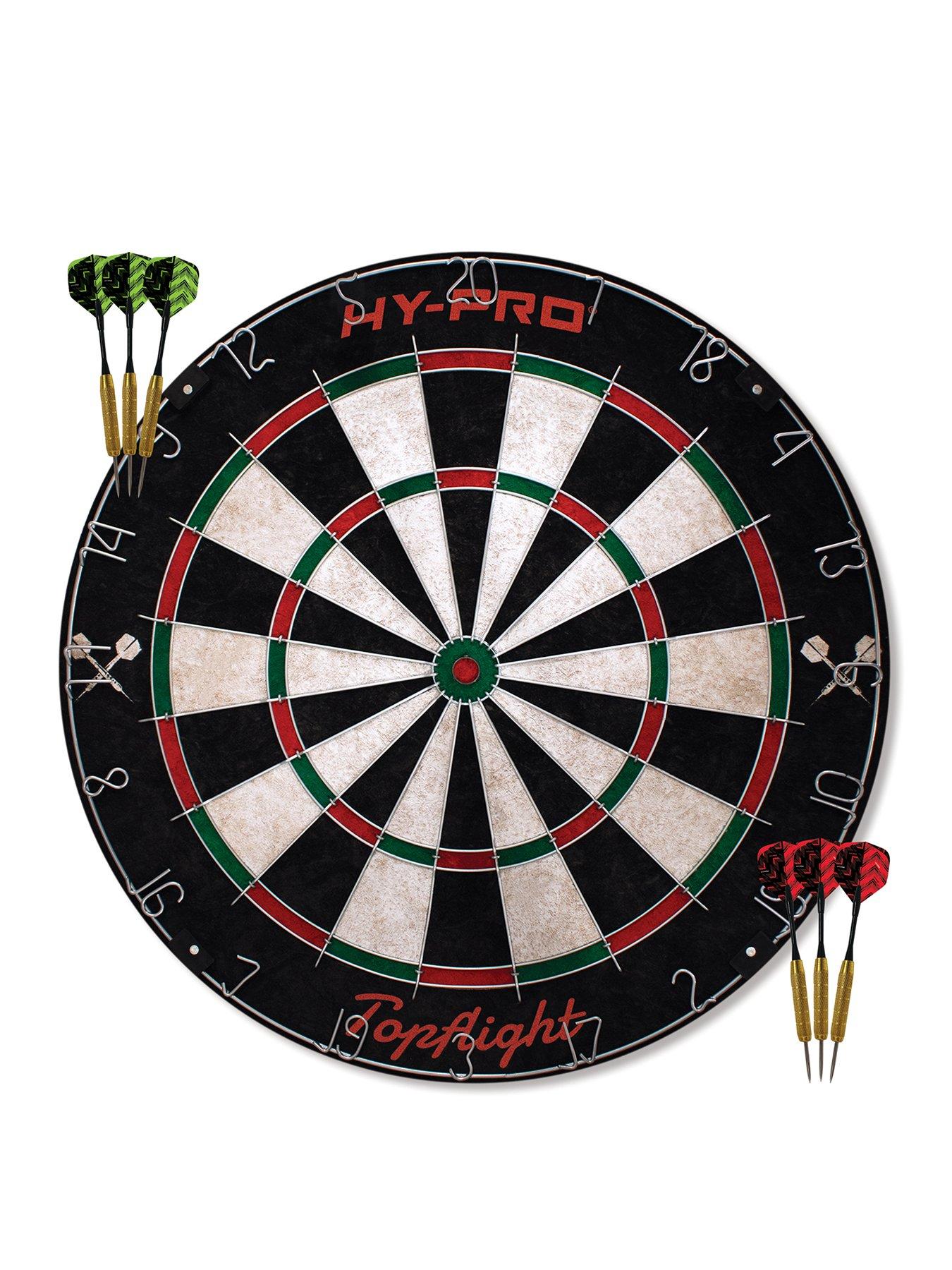 image of hy-pro-topflight-dartboard-with-6x-18g-darts