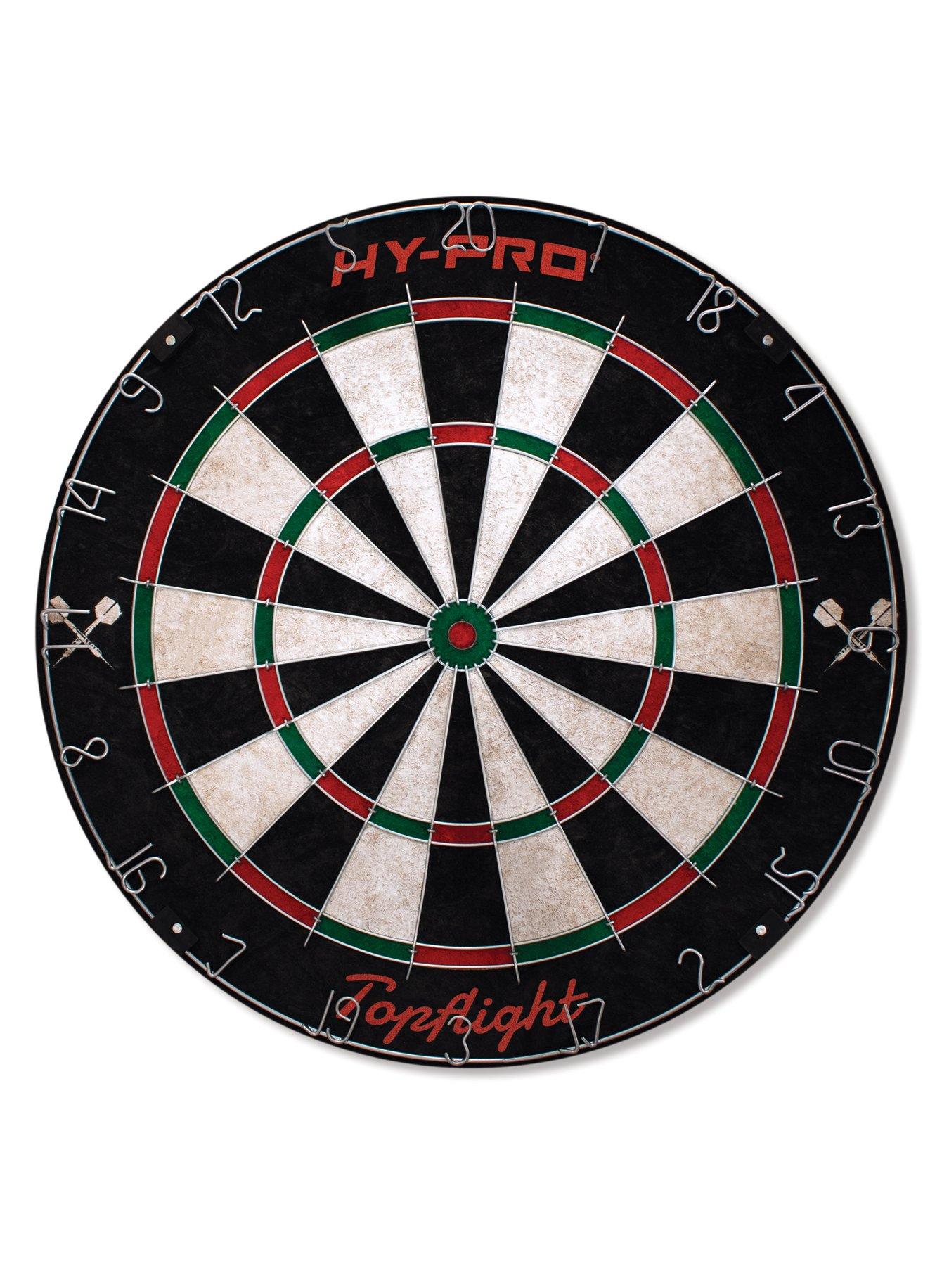  image of hy-pro-topflight-dartboard-with-6x-18g-darts
