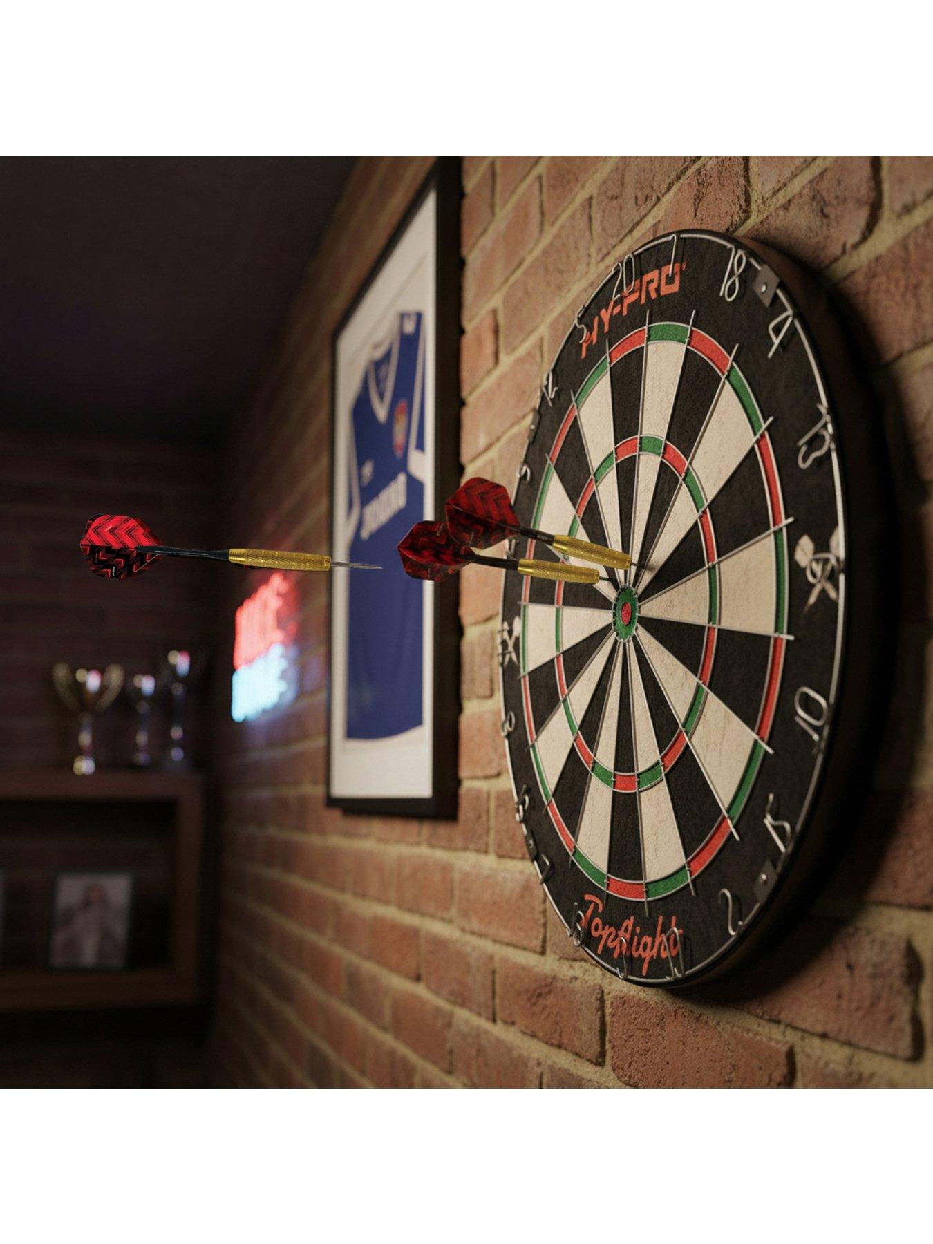  image of hy-pro-topflight-dartboard-with-6x-18g-darts