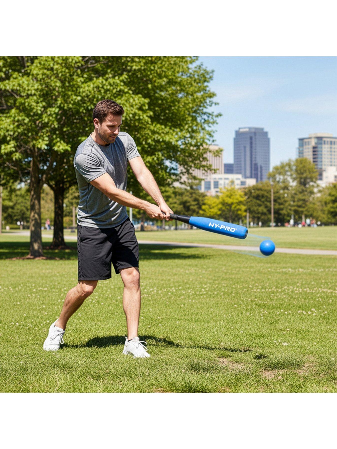 Image 3 of 7 of Hy-Pro Jumbo Foam Baseball Bat &amp; Ball Set - Blue