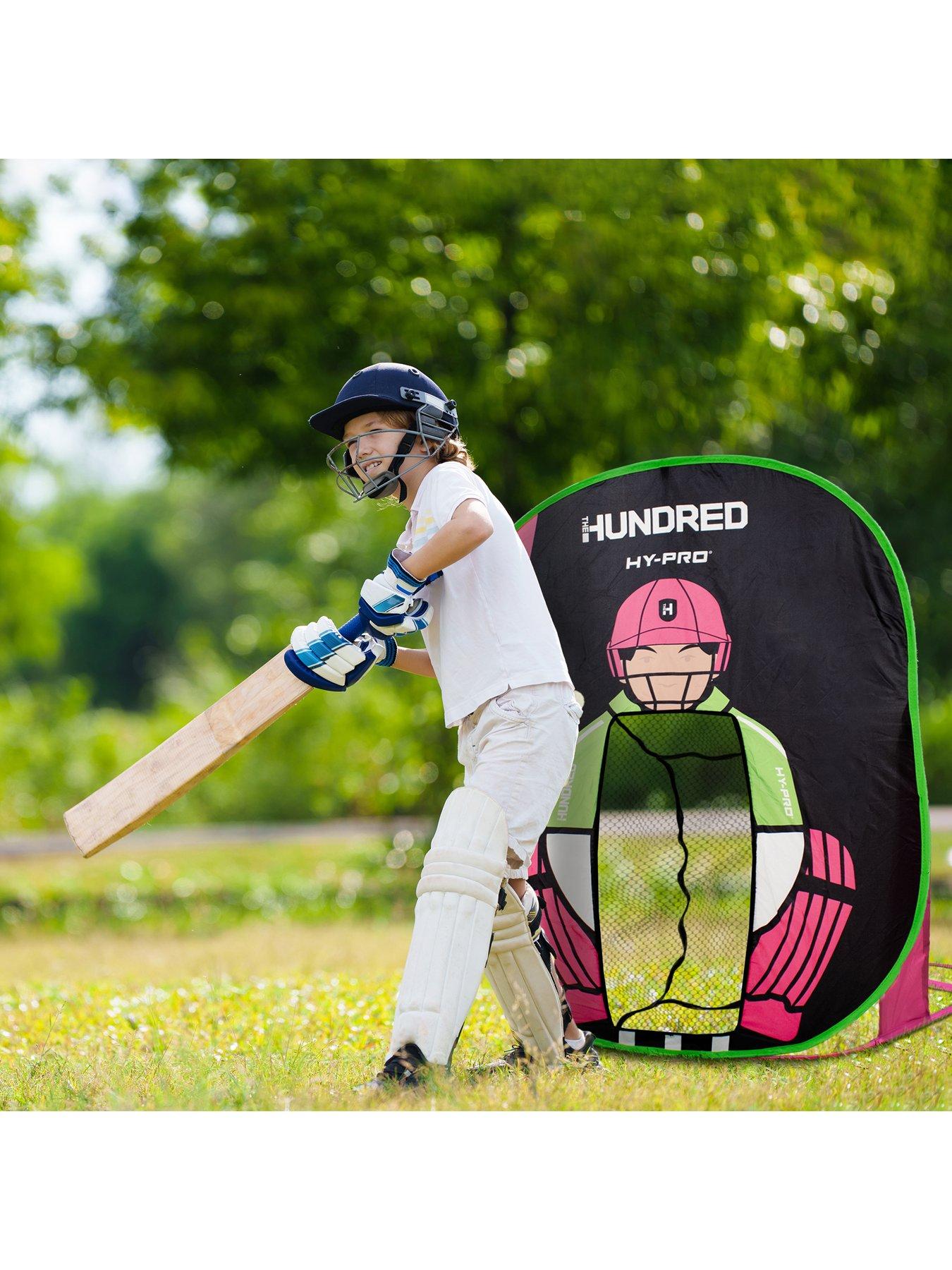 Image 4 of 7 of The Hundred Foldable Wicket Keeper Set - Includes Size 3 Bat & Tennis Ball