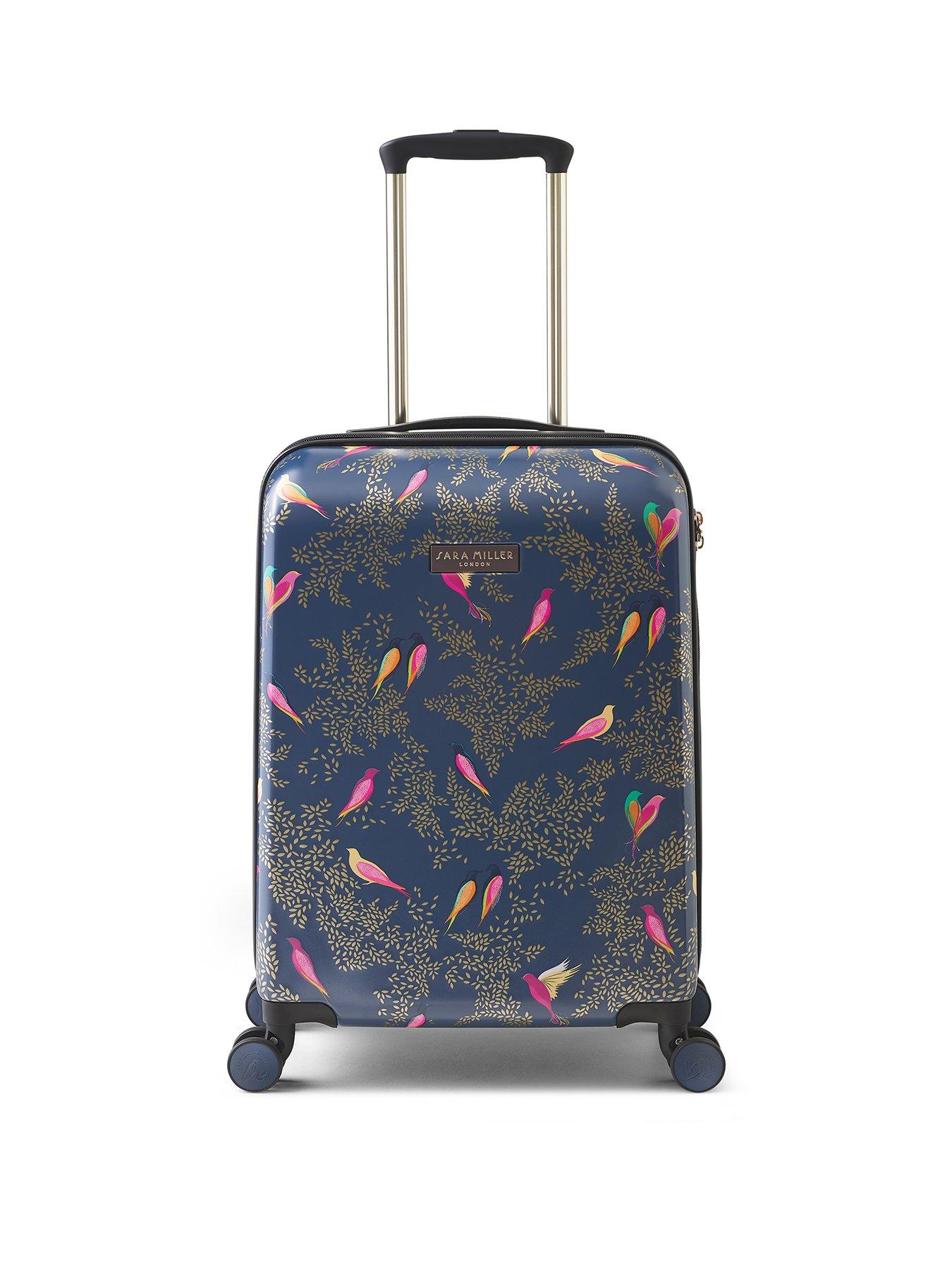 Sara Miller Cabin 4 Wheeled Trolley Case - Smokey Blue Birds