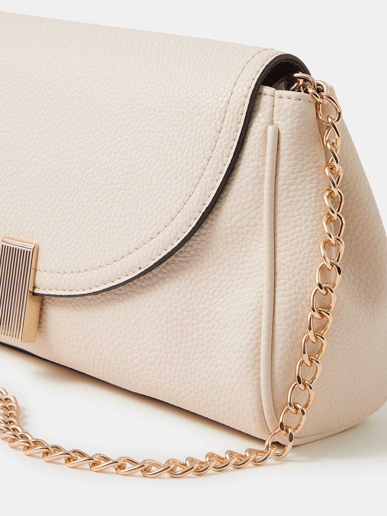 Image 4 of 5 of Accessorize Lock Detail Clutch Bag