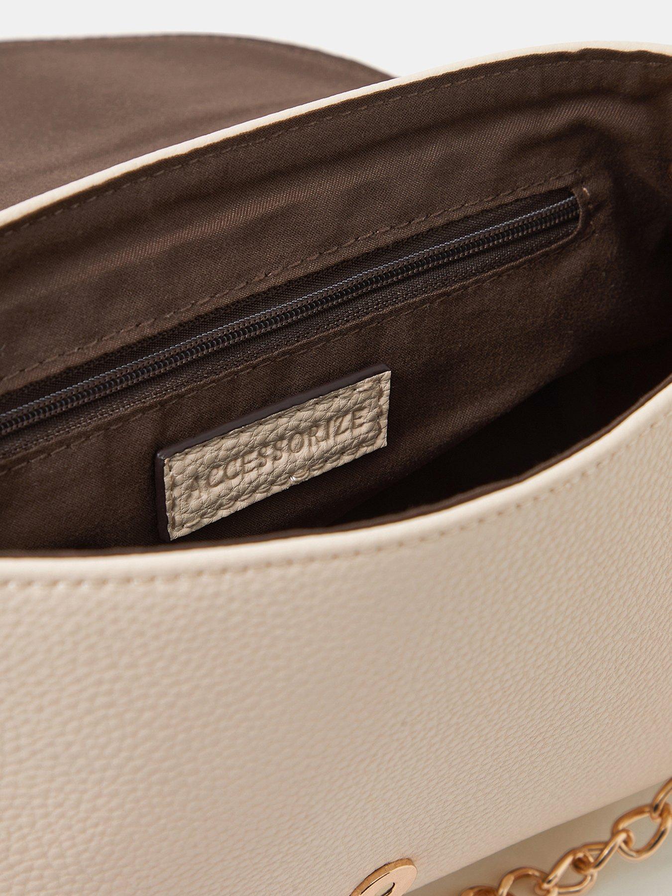 Image 5 of 5 of Accessorize Lock Detail Clutch Bag