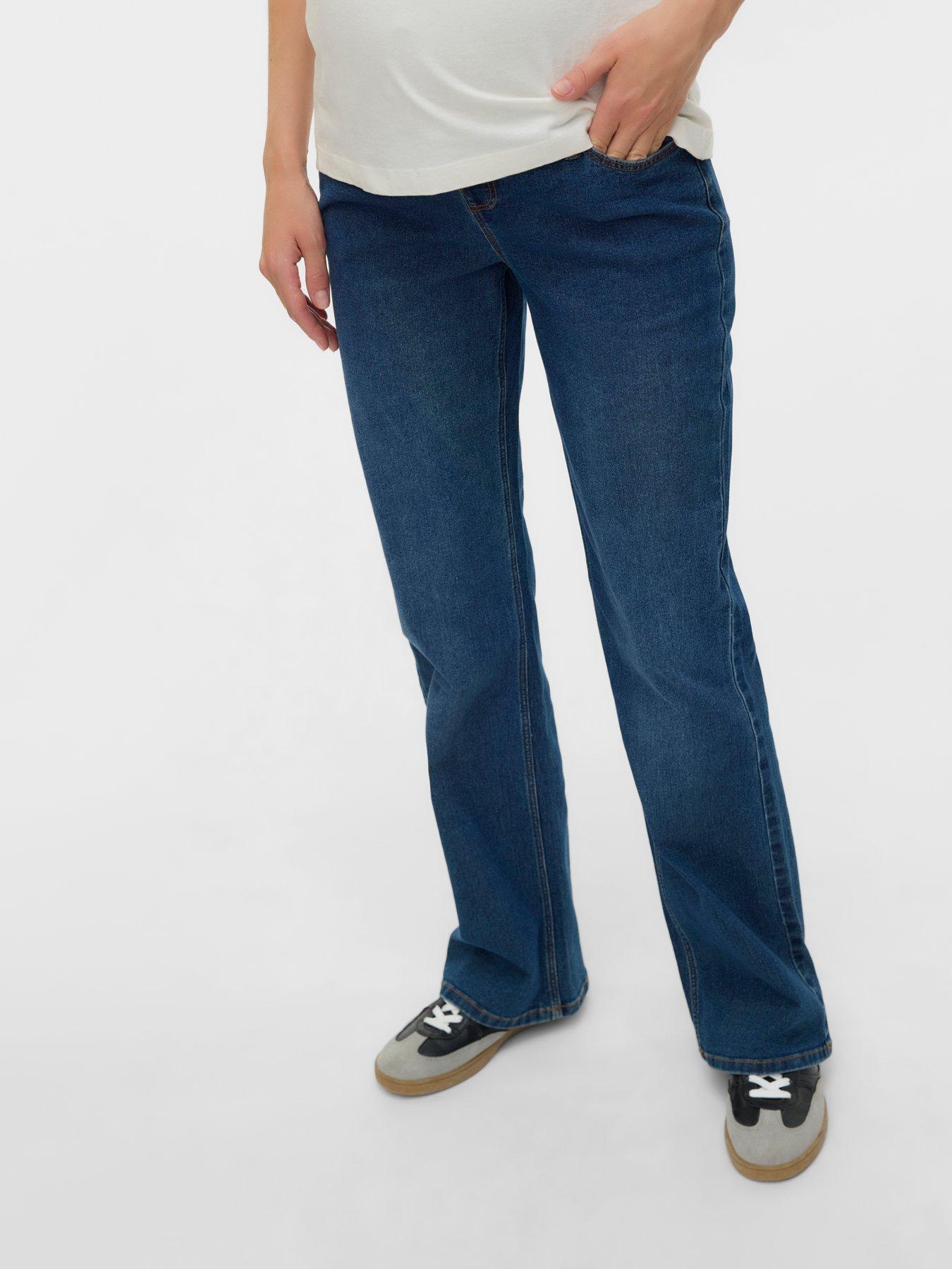 Mamalicious Maternity Flared Jeans - Dark Blue
