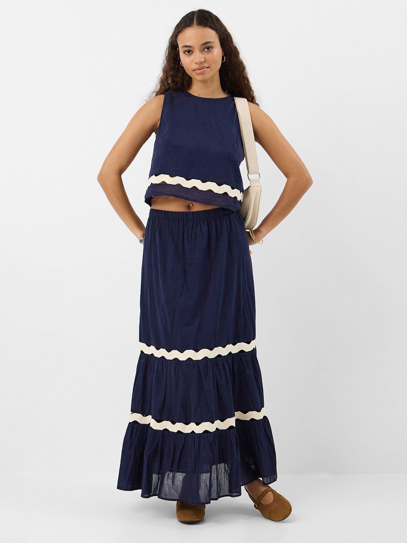  image of accessorize-ric-rac-sleeveless-top-blue