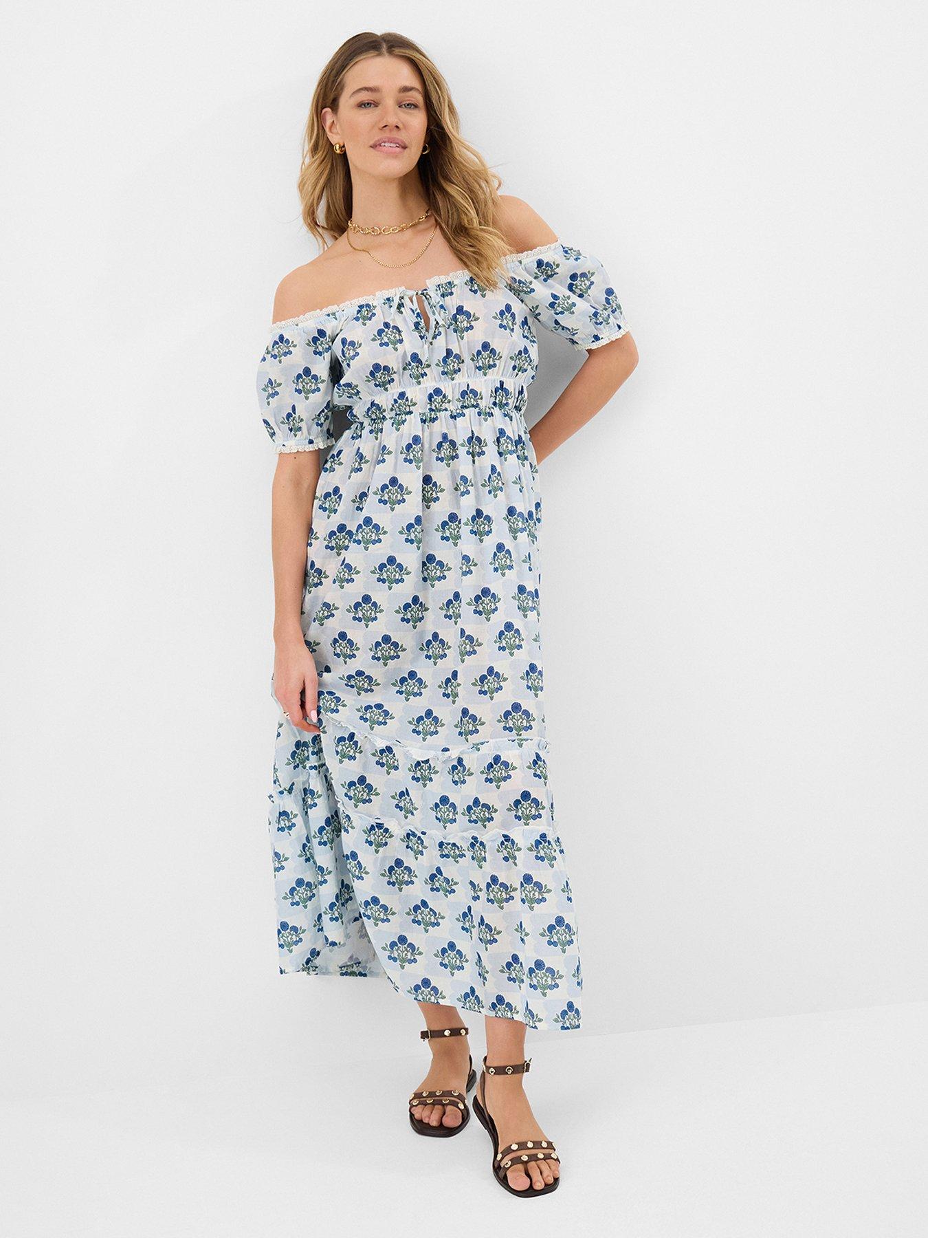 Accessorize Off The Shoulder Floral Midi Dress