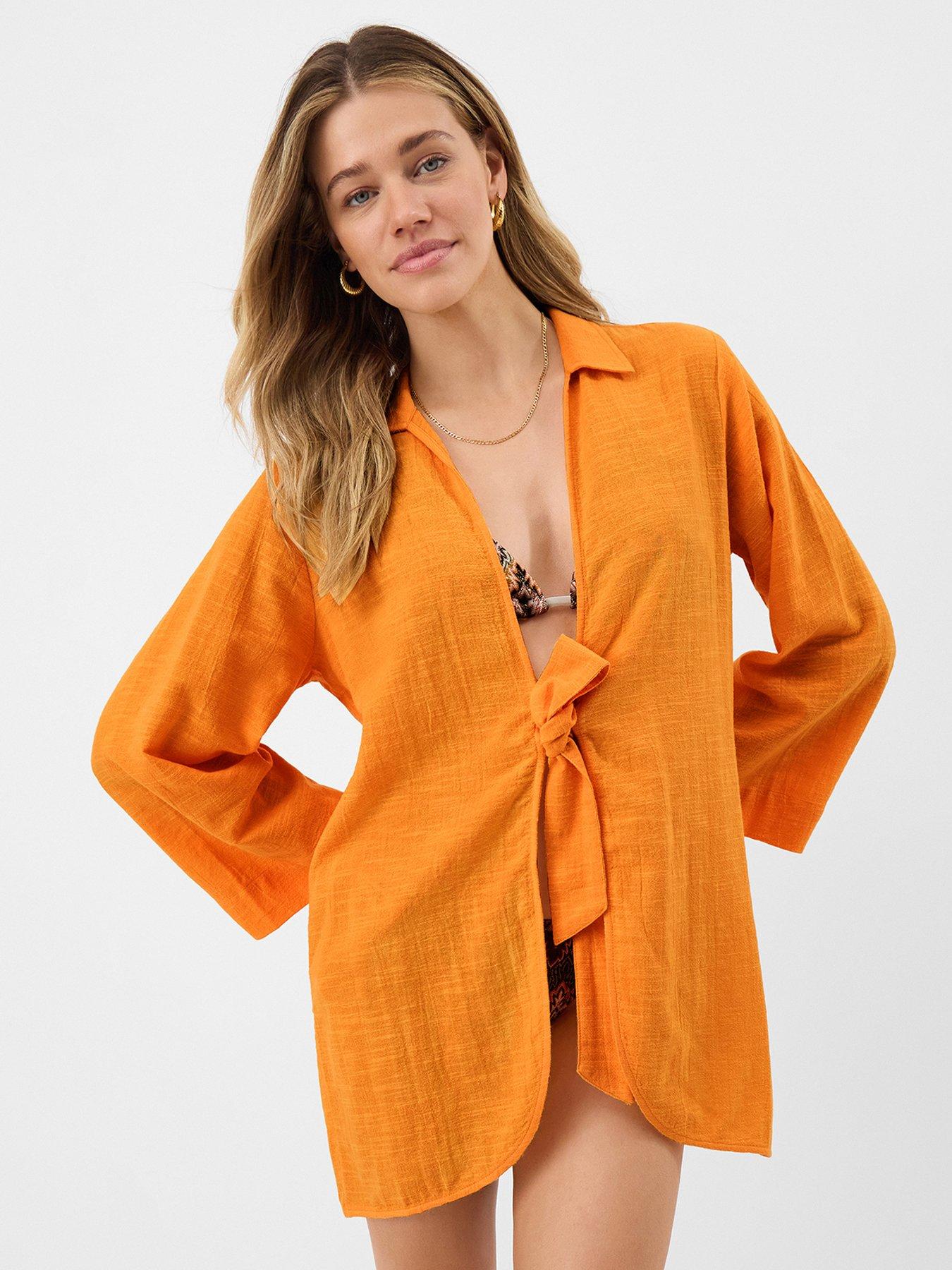 Accessorize Tie Beach Cover Up Shirt