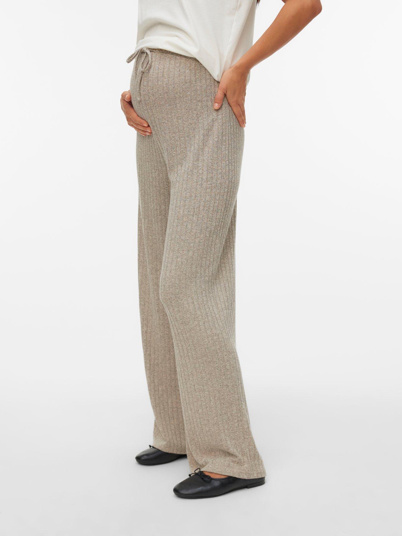 Mamalicious Maternity Jersey Trouser - Olive - Green