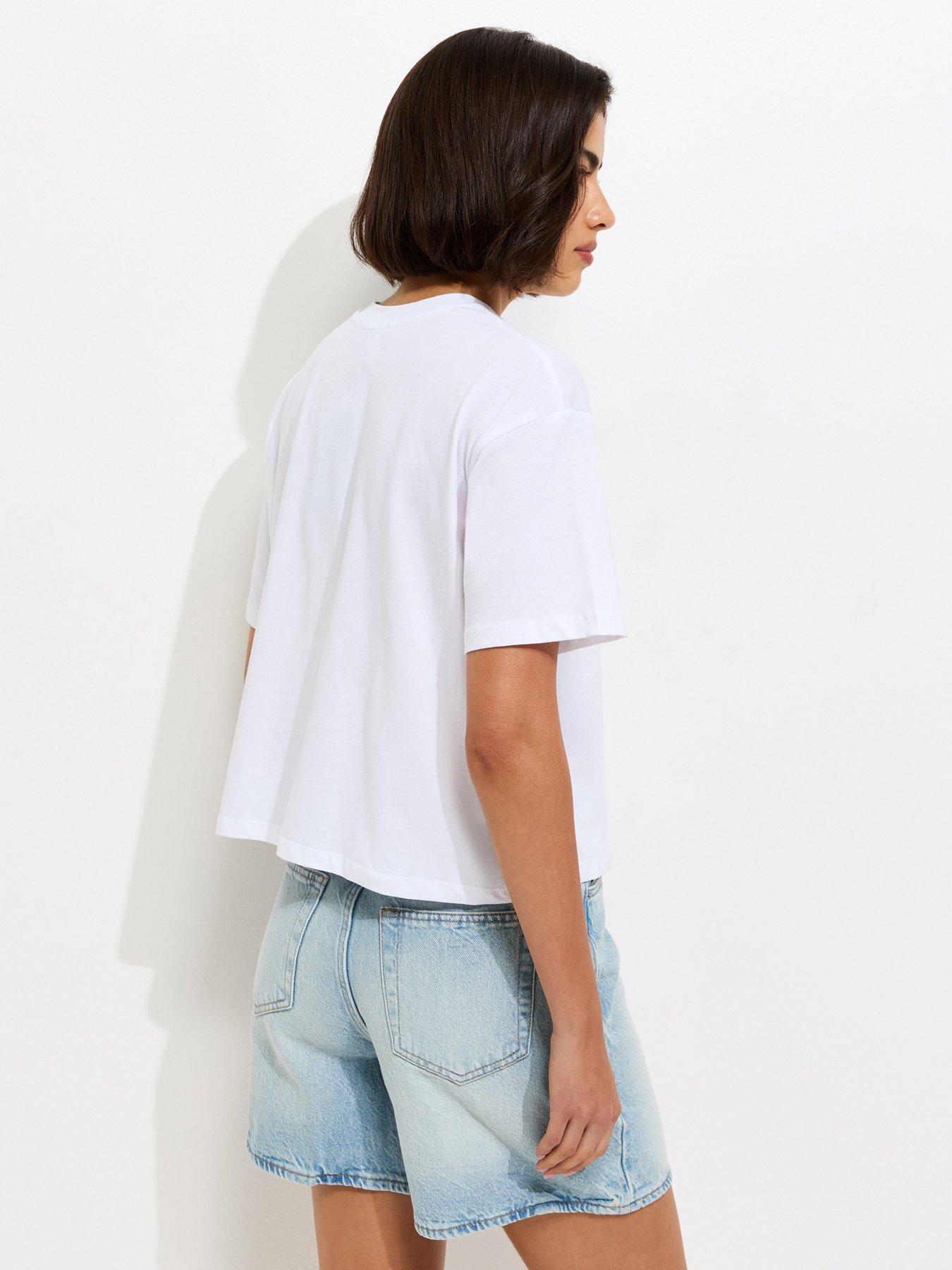 Image 2 of 5 of New Look Cotton Boxy T-Shirt - White