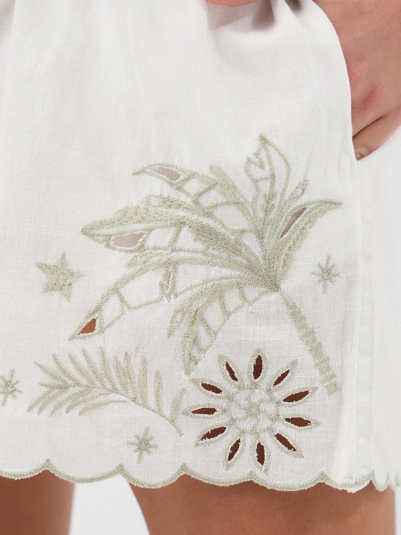 Image 4 of 5 of Accessorize Floral Cutout Short
