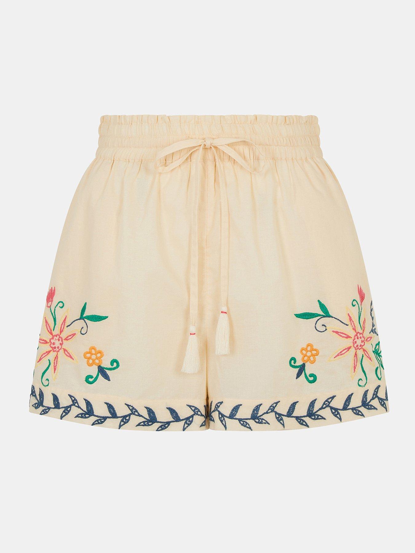 Image 5 of 5 of Accessorize Floral Embroidered Shorts - Multi