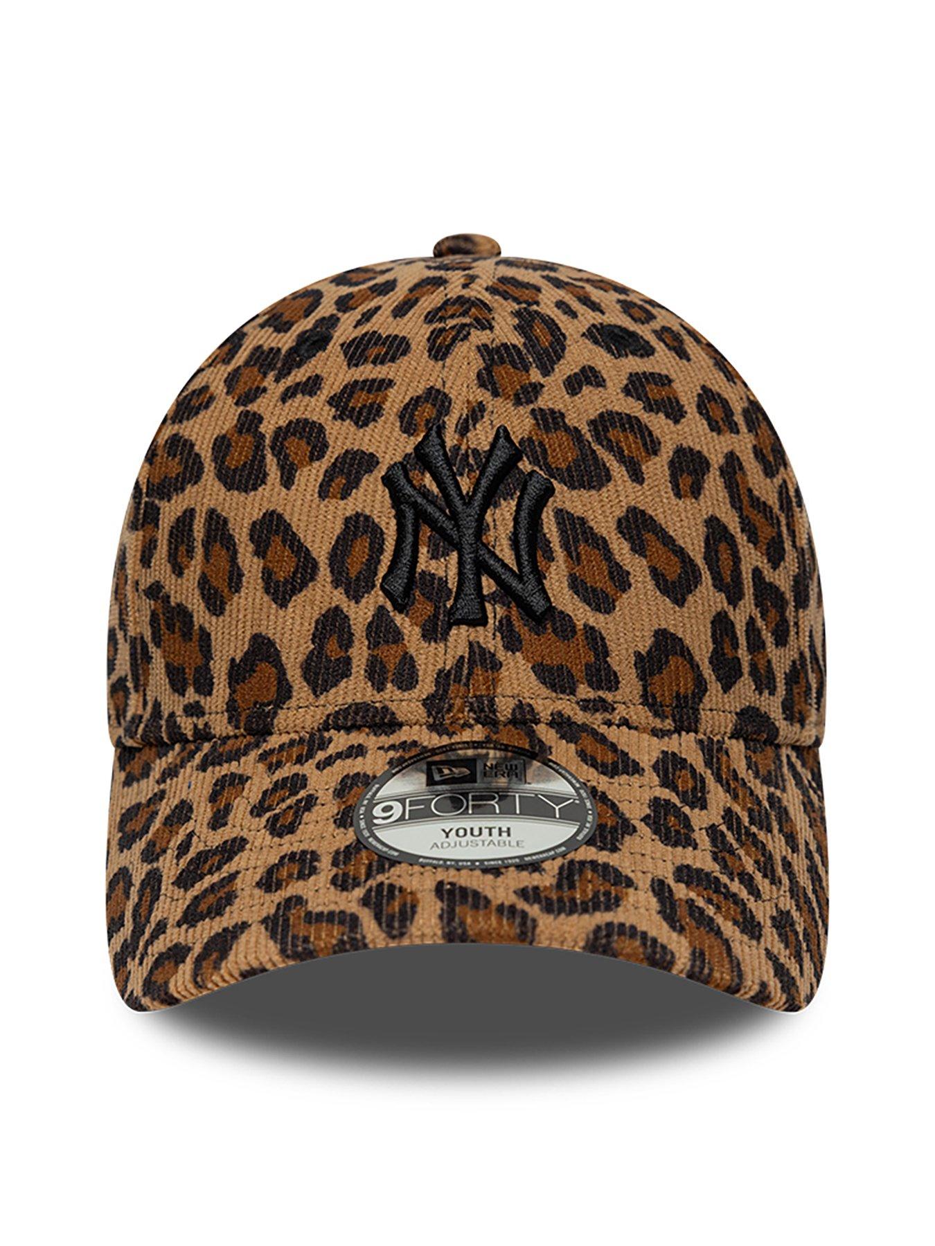 Image 2 of 5 of New Era Unisex MLB Cord 9Forty NY Yankees Cap - Leopard Print
