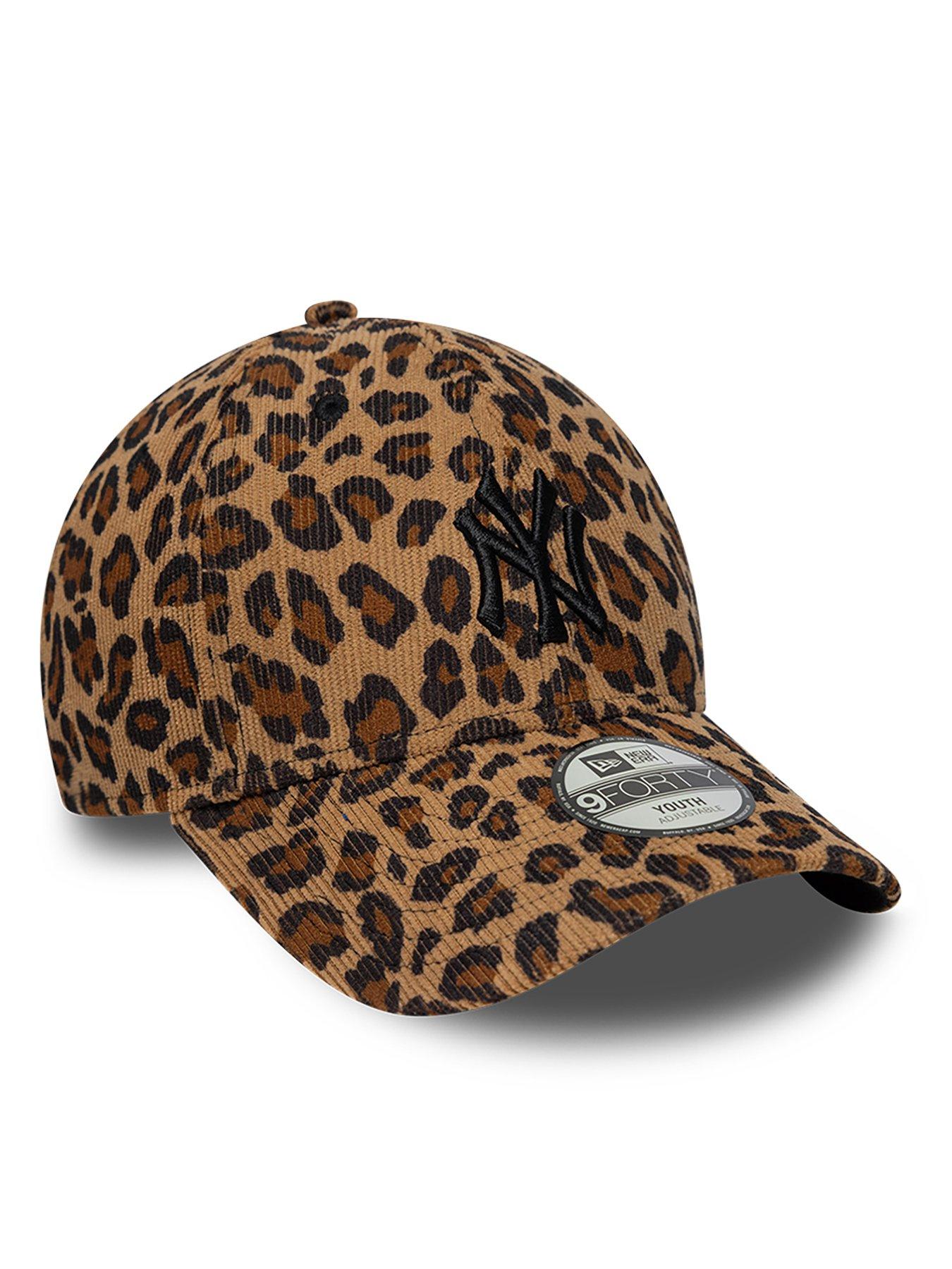 Image 3 of 5 of New Era Unisex MLB Cord 9Forty NY Yankees Cap - Leopard Print