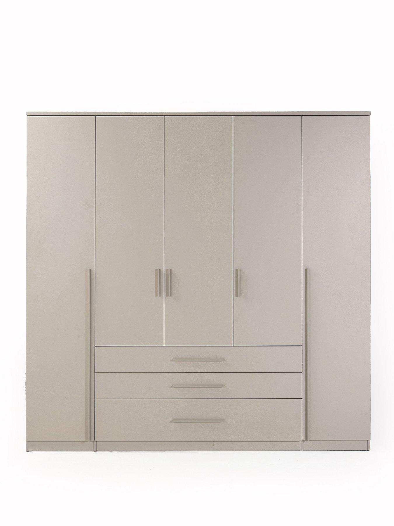 Image 2 of 7 of The Very Collection Murcia 5 Door,&nbsp;3 Drawer Combi Wardrobe - Oatmeal