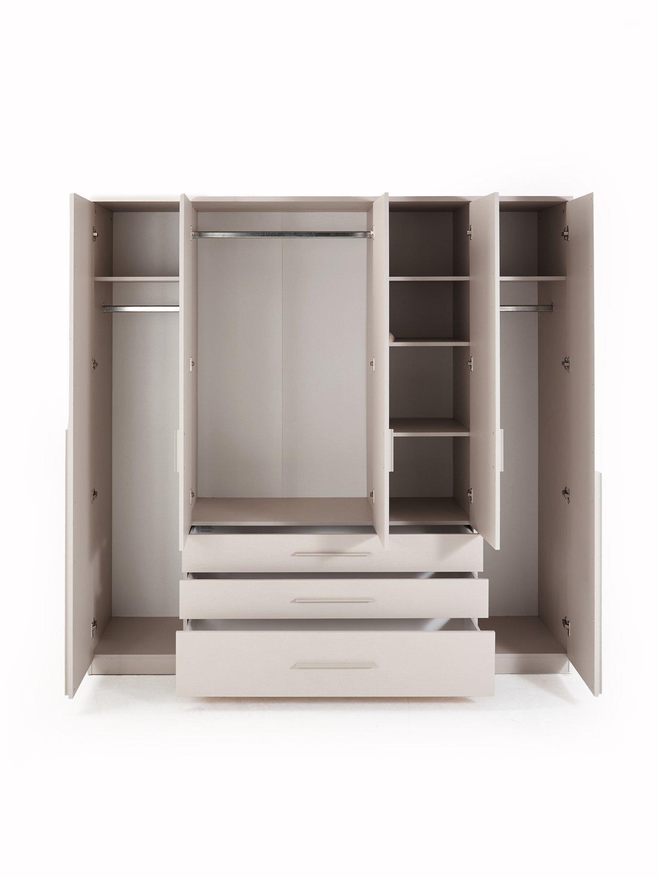 Image 4 of 7 of The Very Collection Murcia 5 Door,&nbsp;3 Drawer Combi Wardrobe - Oatmeal