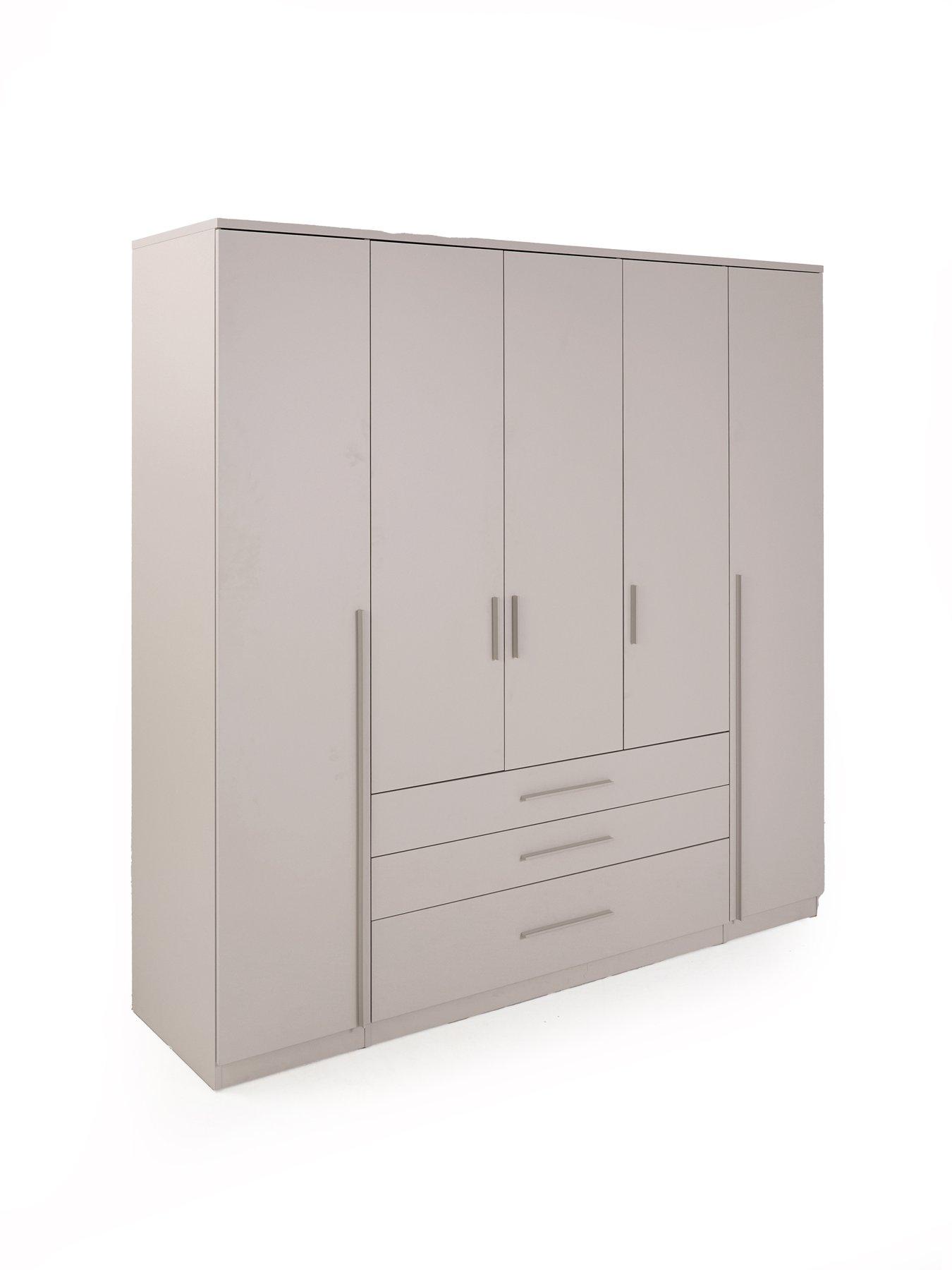 Image 5 of 7 of The Very Collection Murcia 5 Door,&nbsp;3 Drawer Combi Wardrobe - Oatmeal