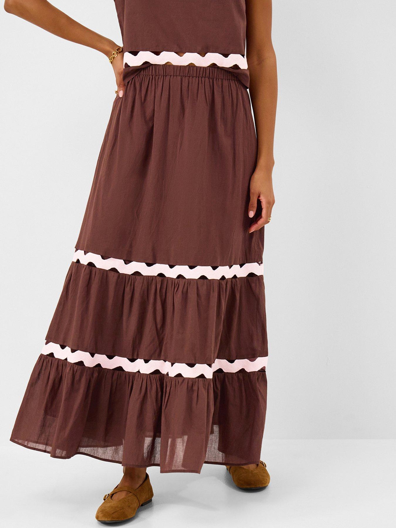 Accessorize Brown Ric Rac Skirt