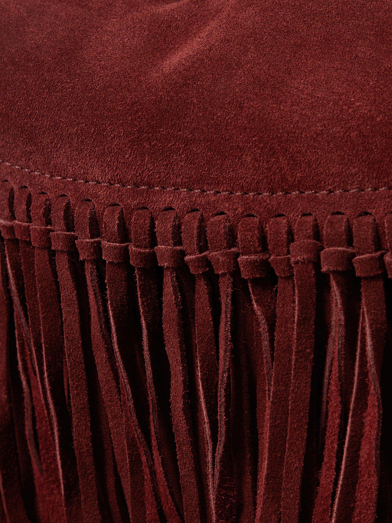 Image 5 of 5 of Accessorize Suede Fringe Shoulder