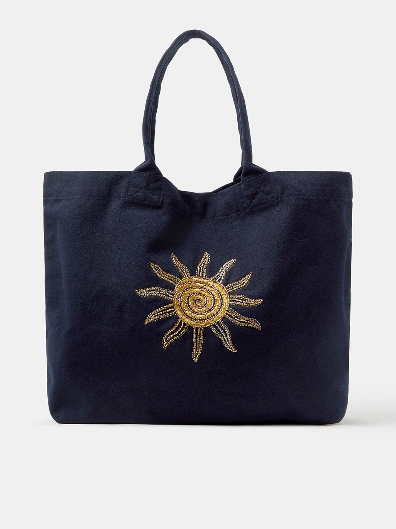 Image 1 of 5 of Accessorize Sun Embellished Shopper Bag