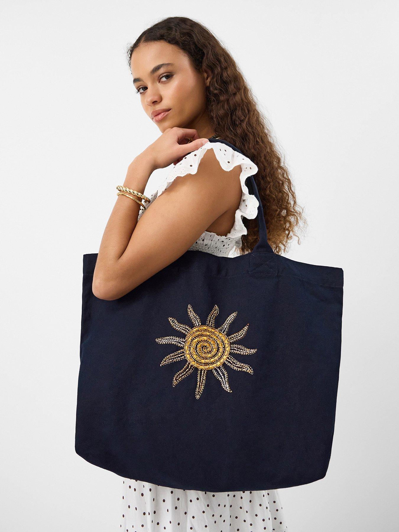 Image 2 of 5 of Accessorize Sun Embellished Shopper Bag