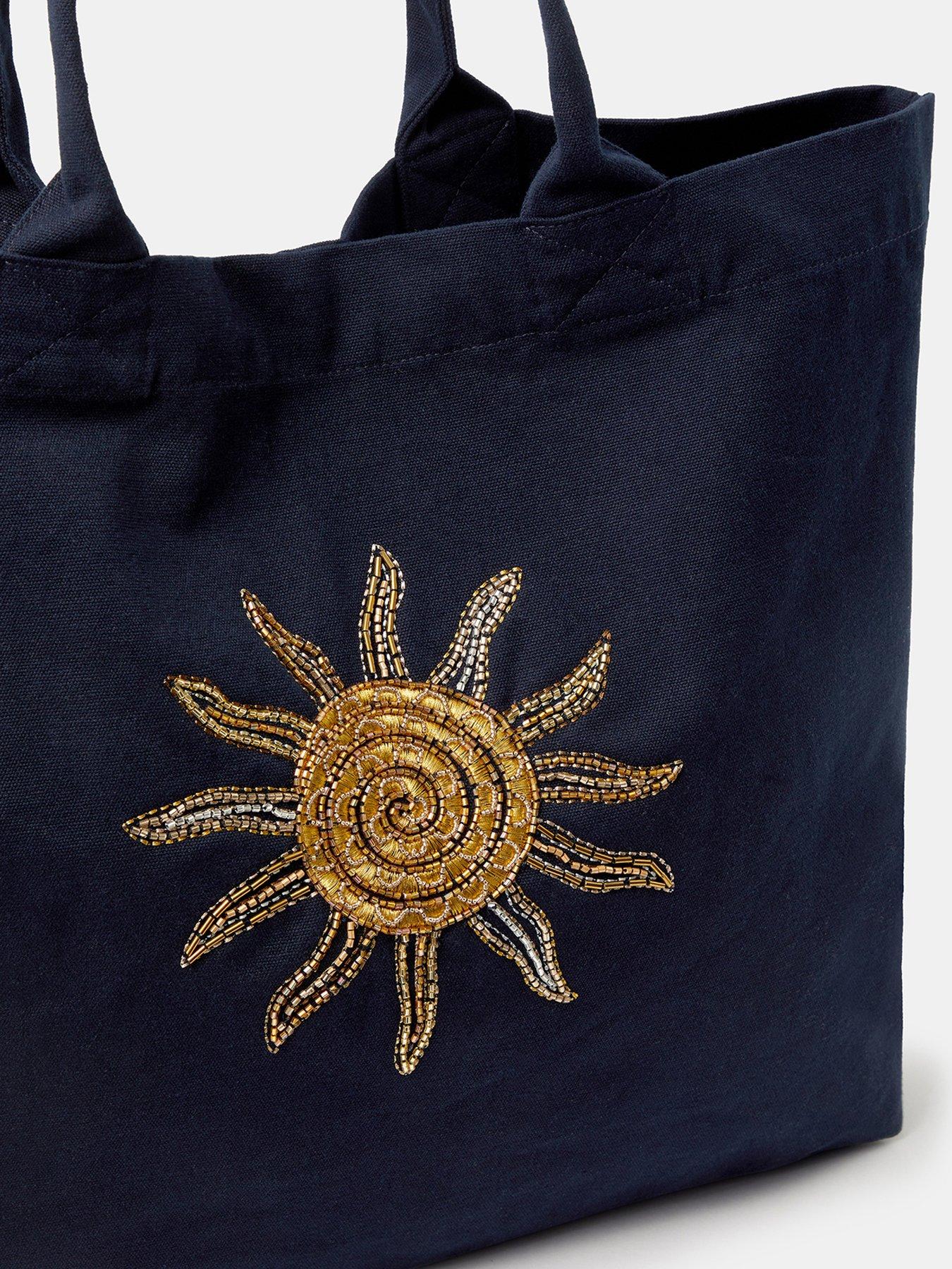 Image 5 of 5 of Accessorize Sun Embellished Shopper Bag