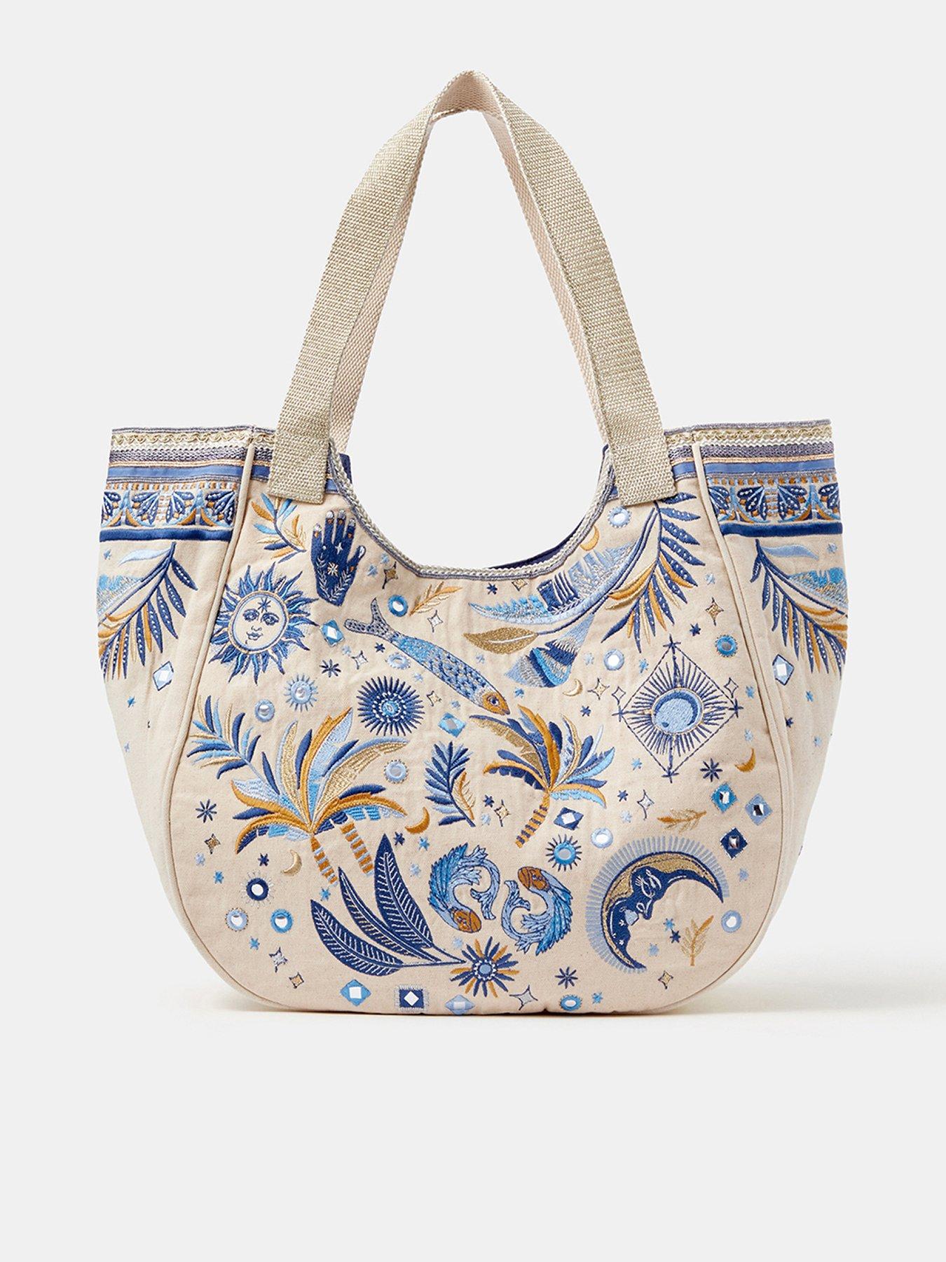 Accessorize Celestial Embroidered Tote Bag - Multi