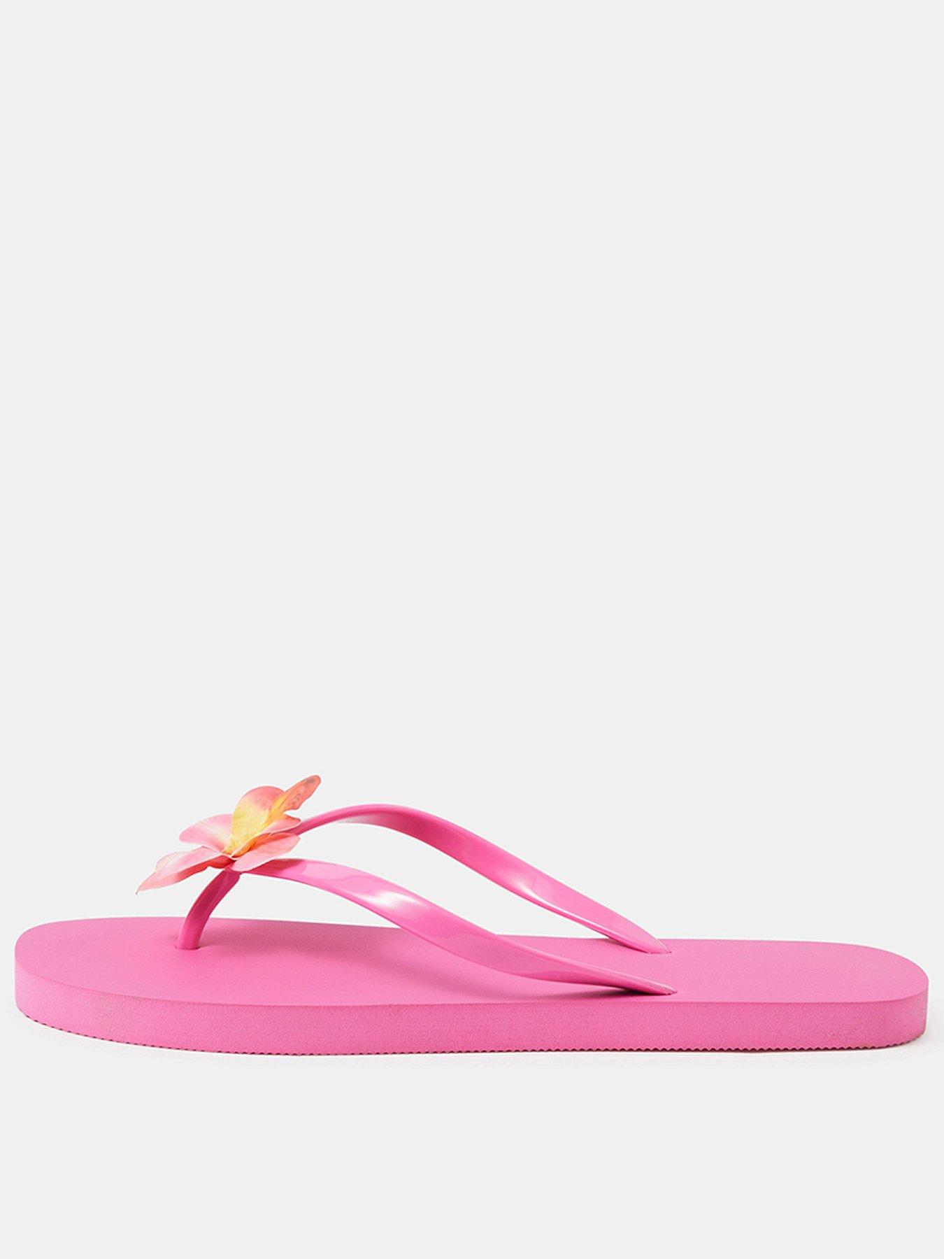 Accessorize Orchid Flower Flip Flops - Pink