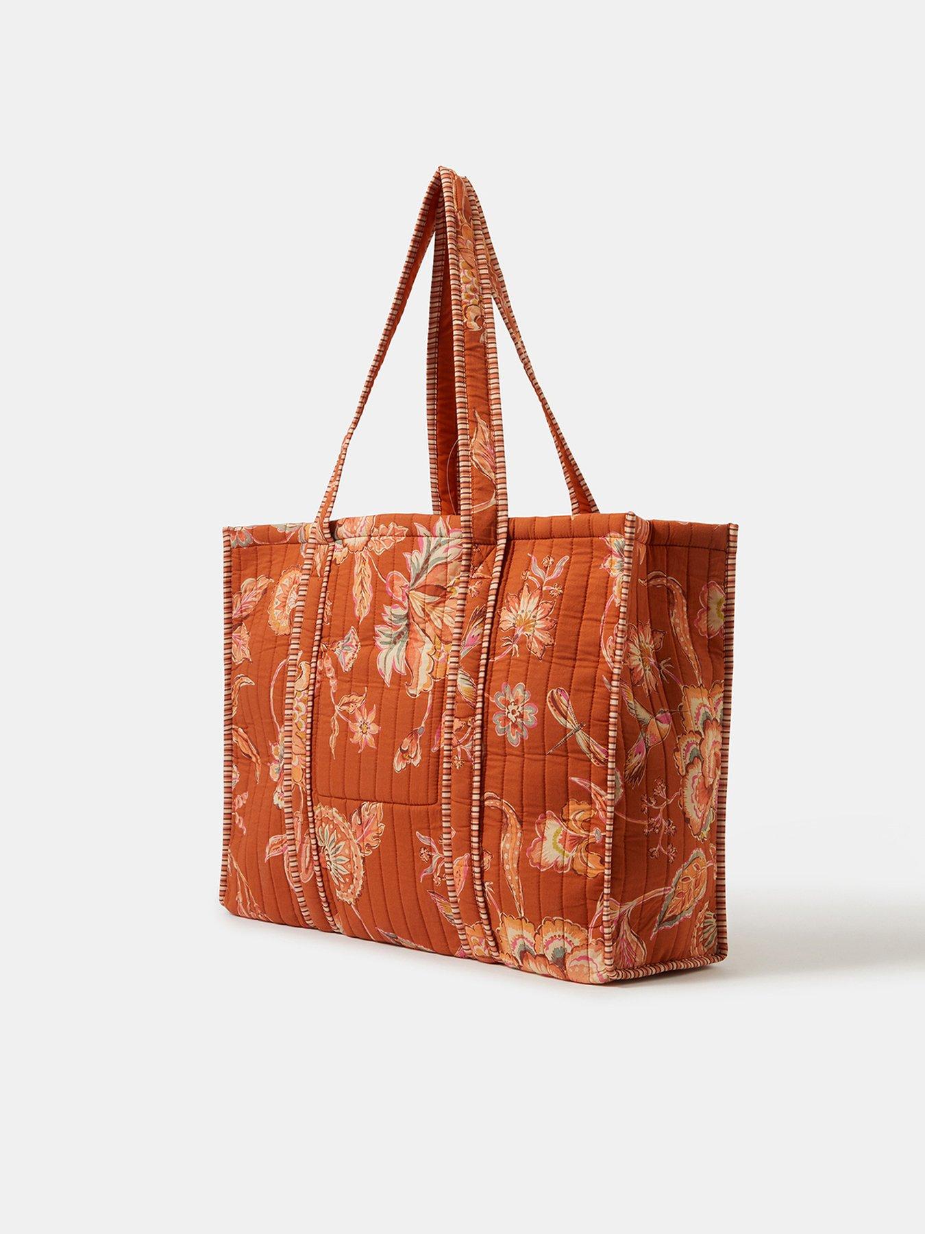 Image 2 of 4 of Accessorize Quilted Floral Print Tote Bag - Multi