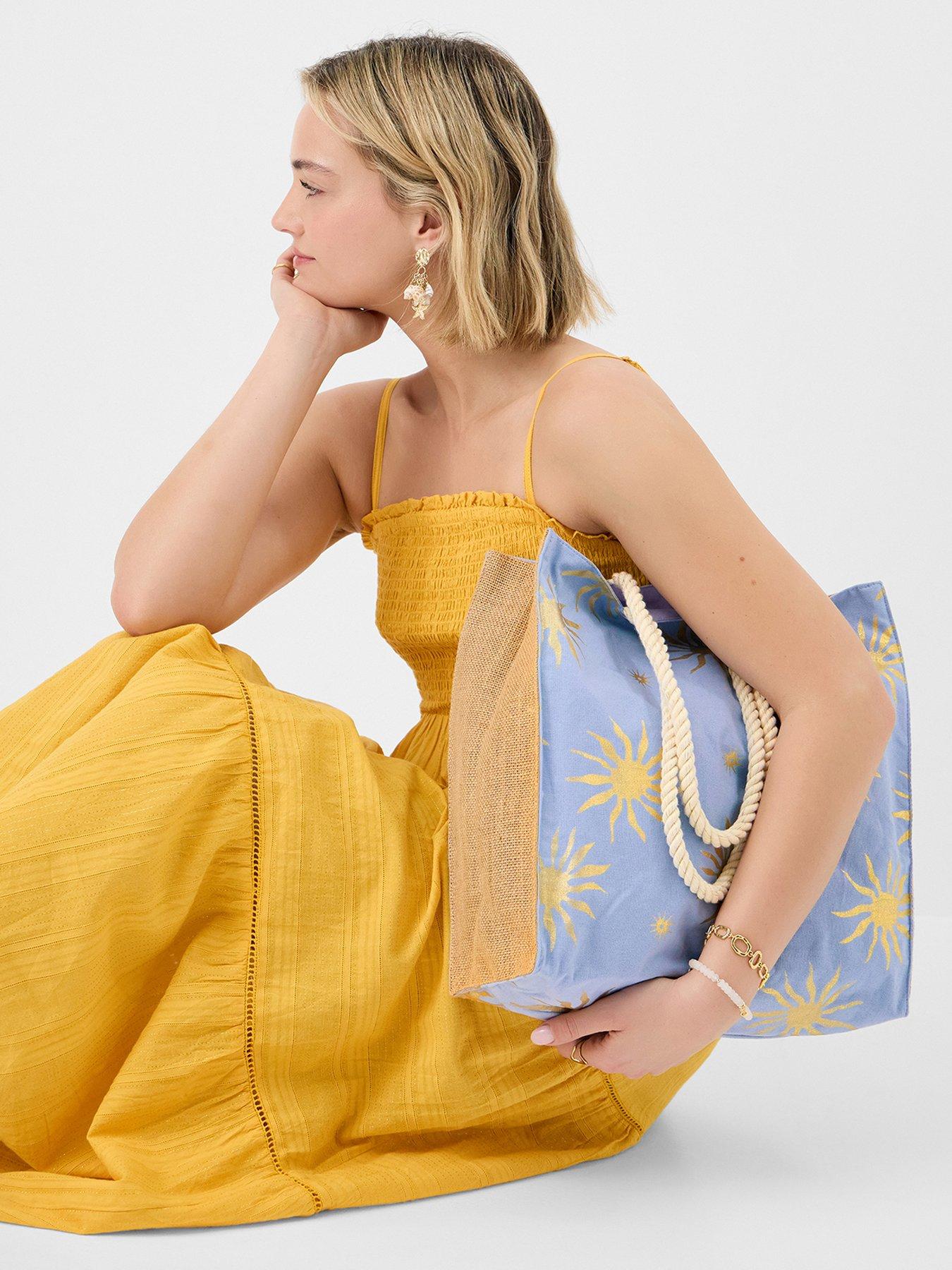 Image 2 of 5 of Accessorize Sun Print Beach Tote Bag