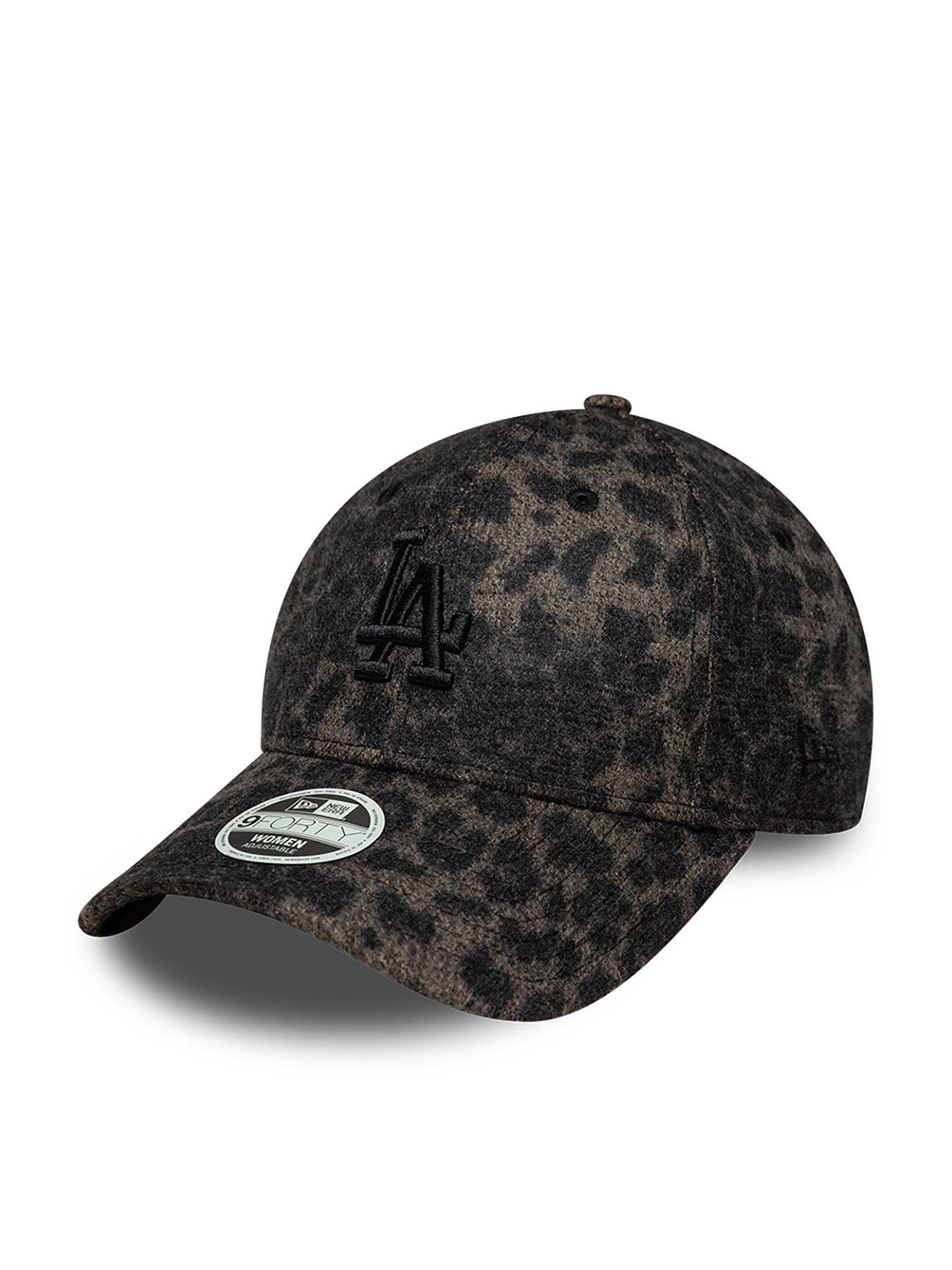 Image 1 of 5 of New Era Womens MLB Cosy 9Forty Leopard Print LA Dodgers Cap - Black